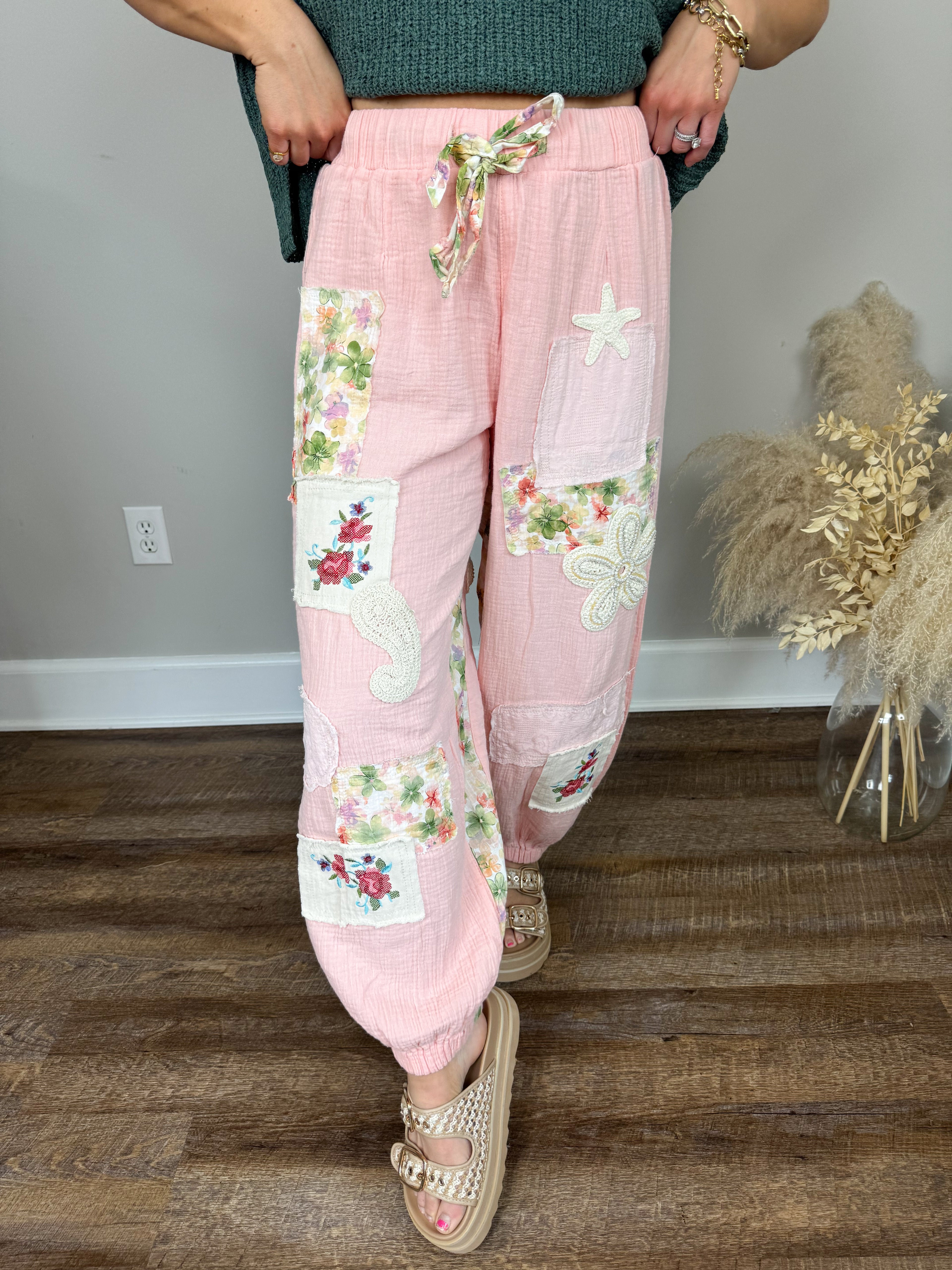 Fate Gauze Joggers | Pink