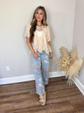 Clover Lace Top | Almond