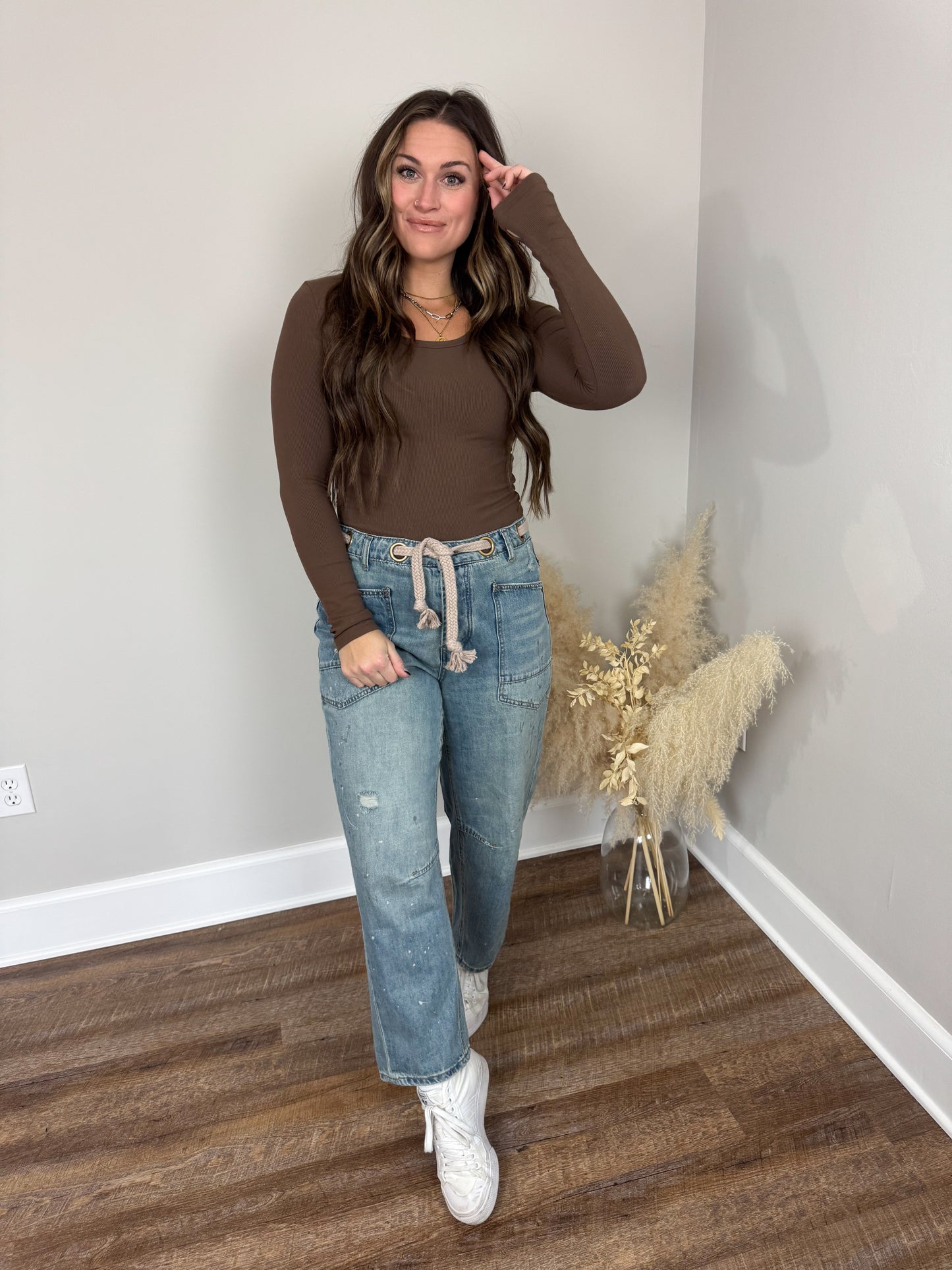 Peyton Braided Denim Pant