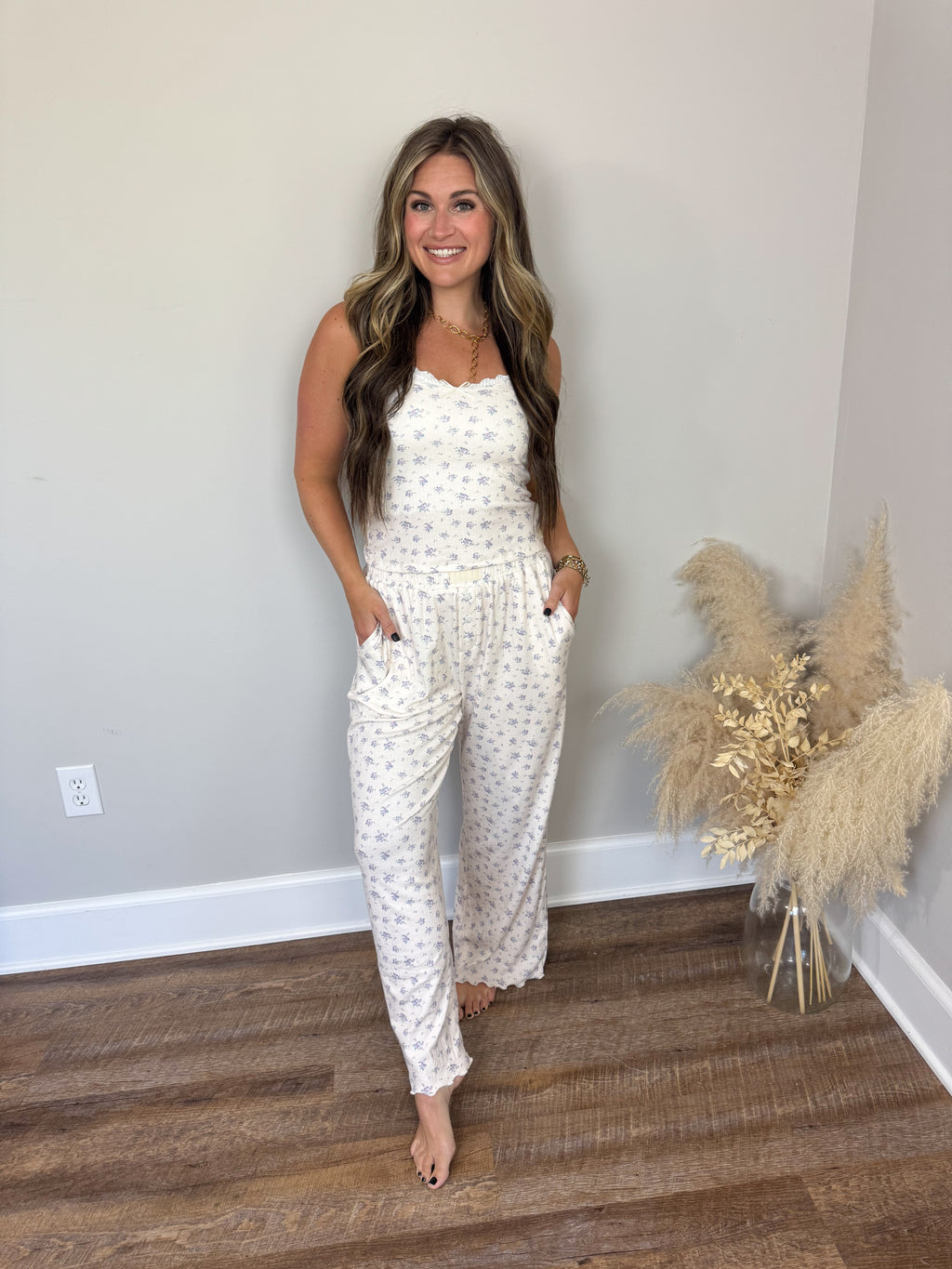 Ditsy Print Pants
