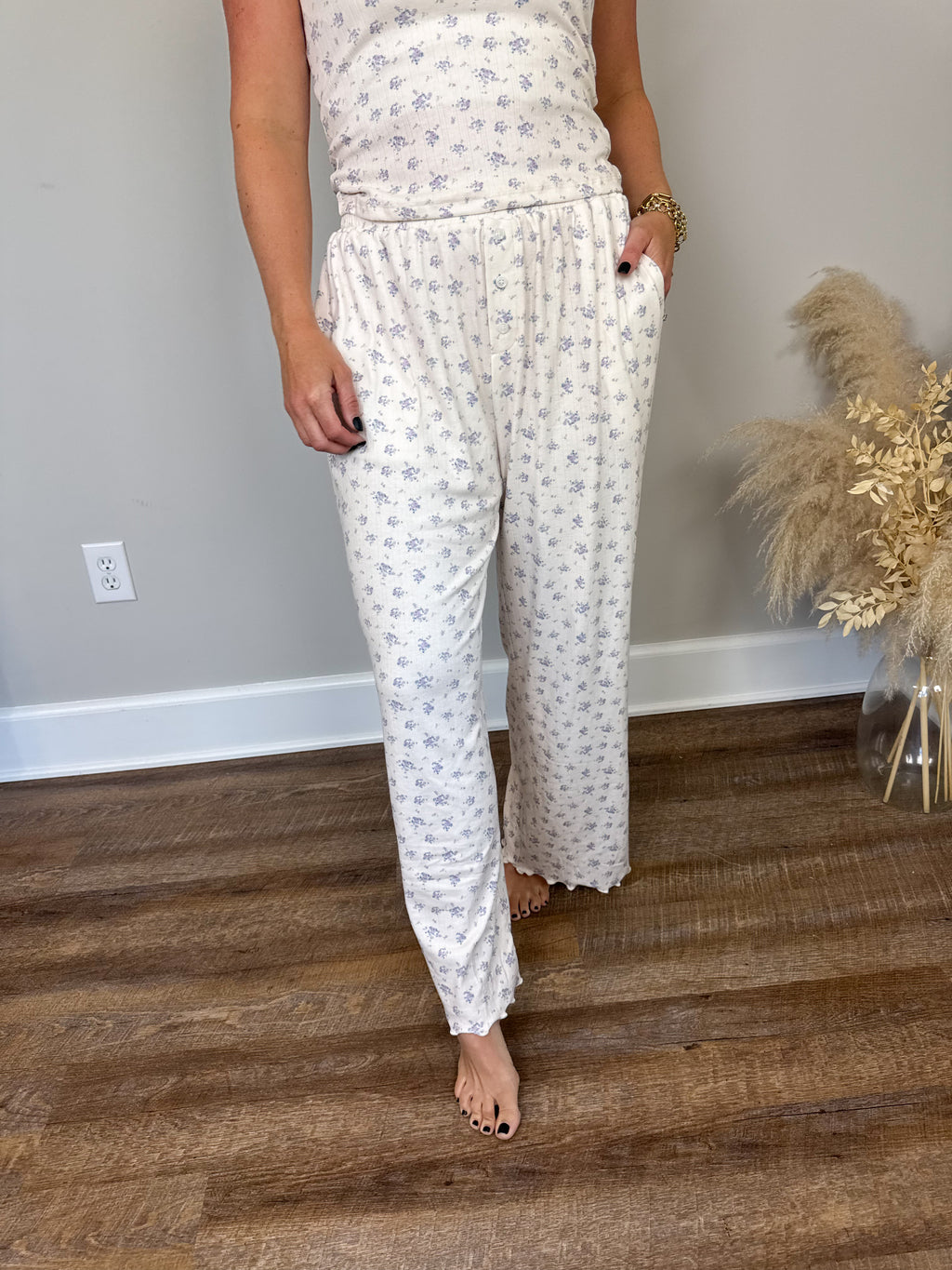 Ditsy Print Pants