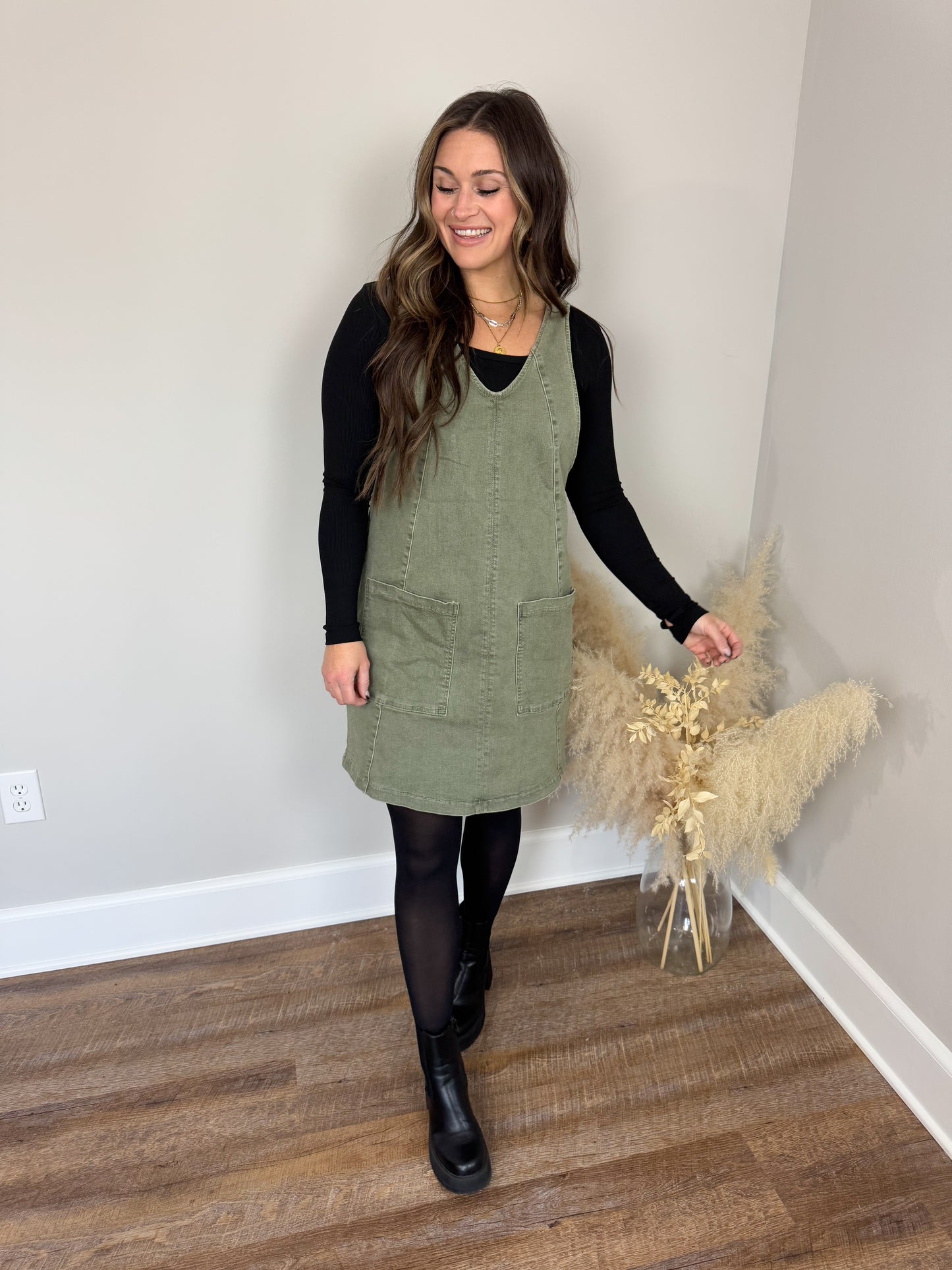 Lance Denim Dress | Olive