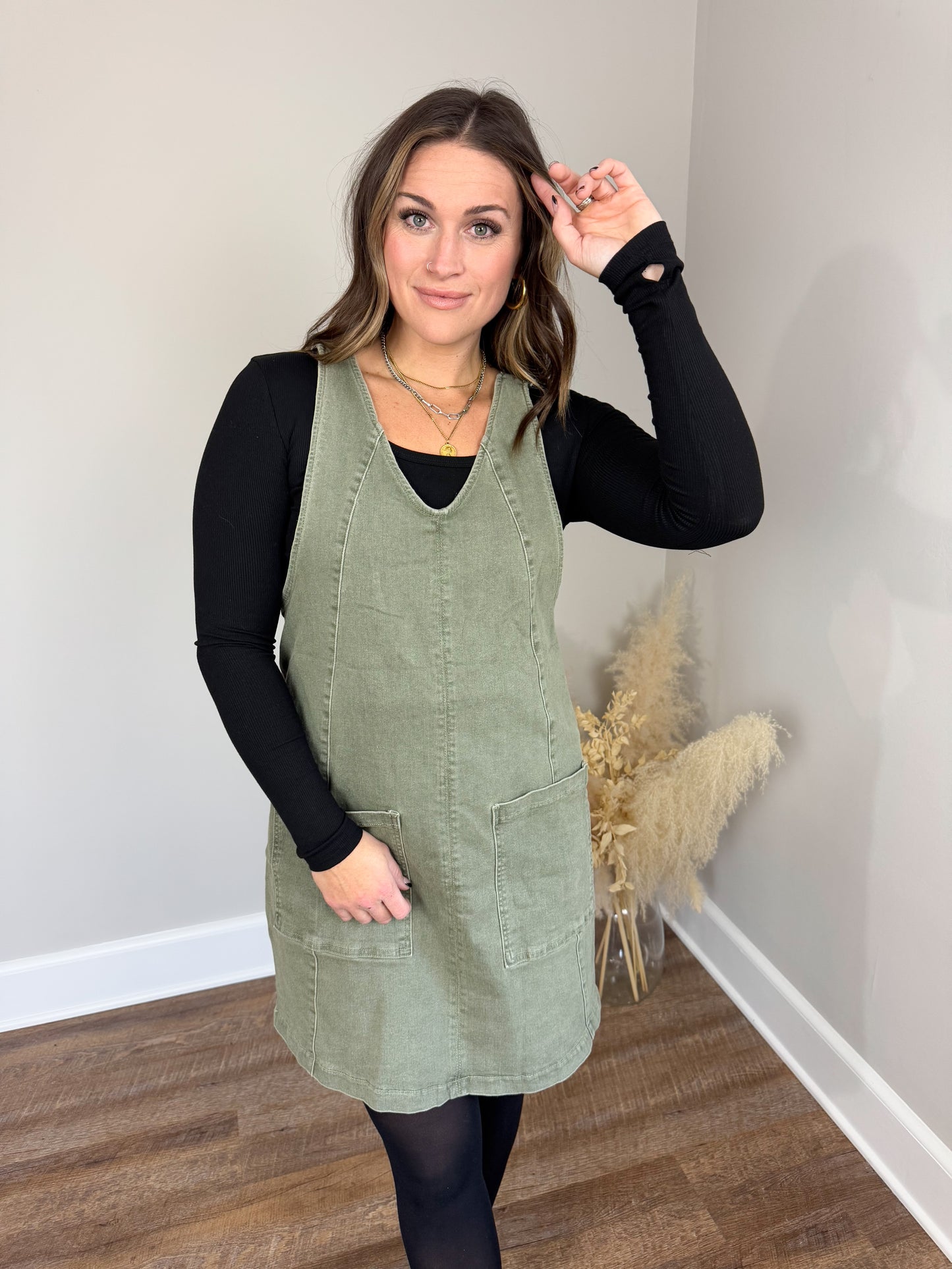 Lance Denim Dress | Olive