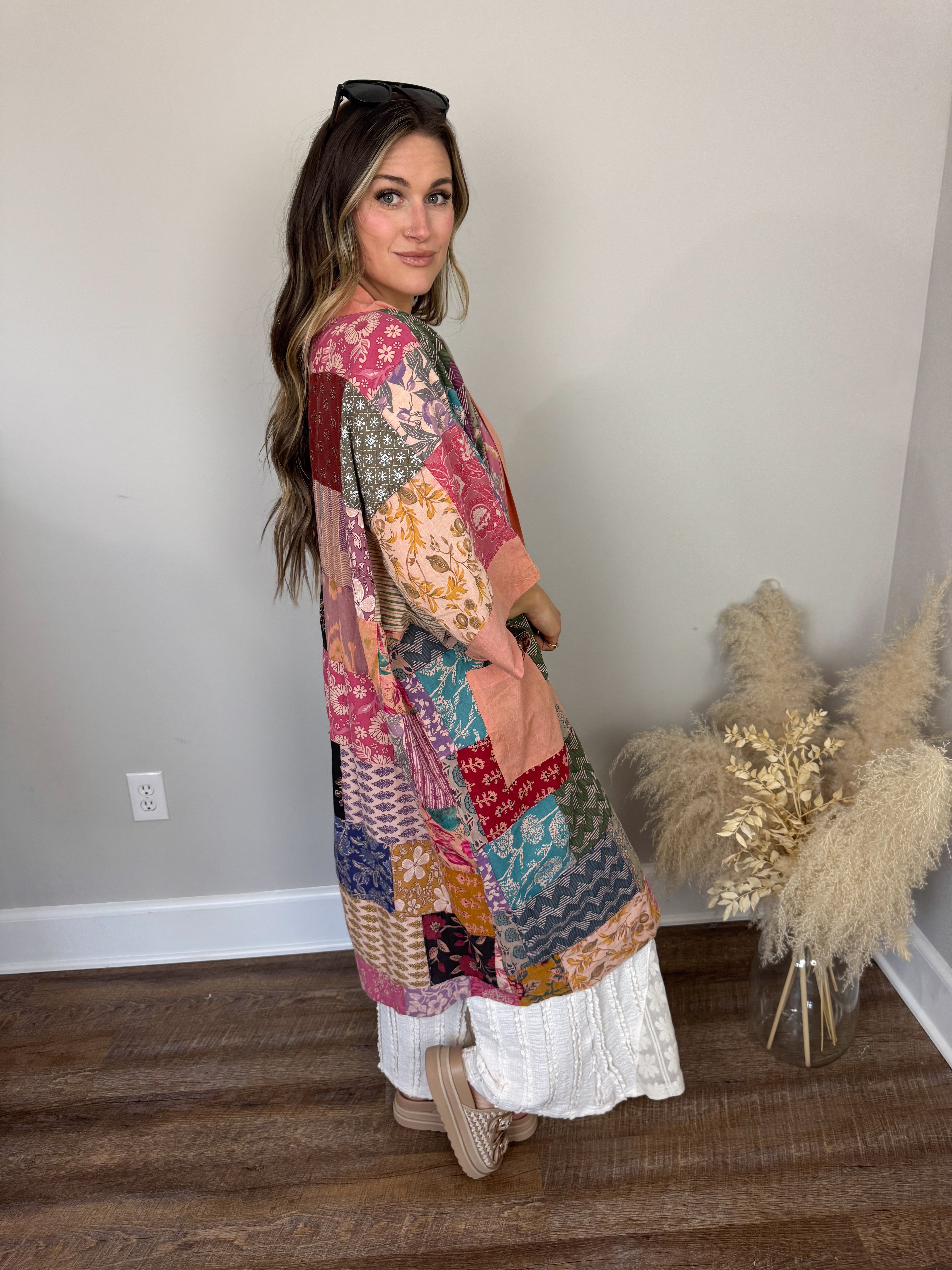 Hot Out Patchwork Kimono
