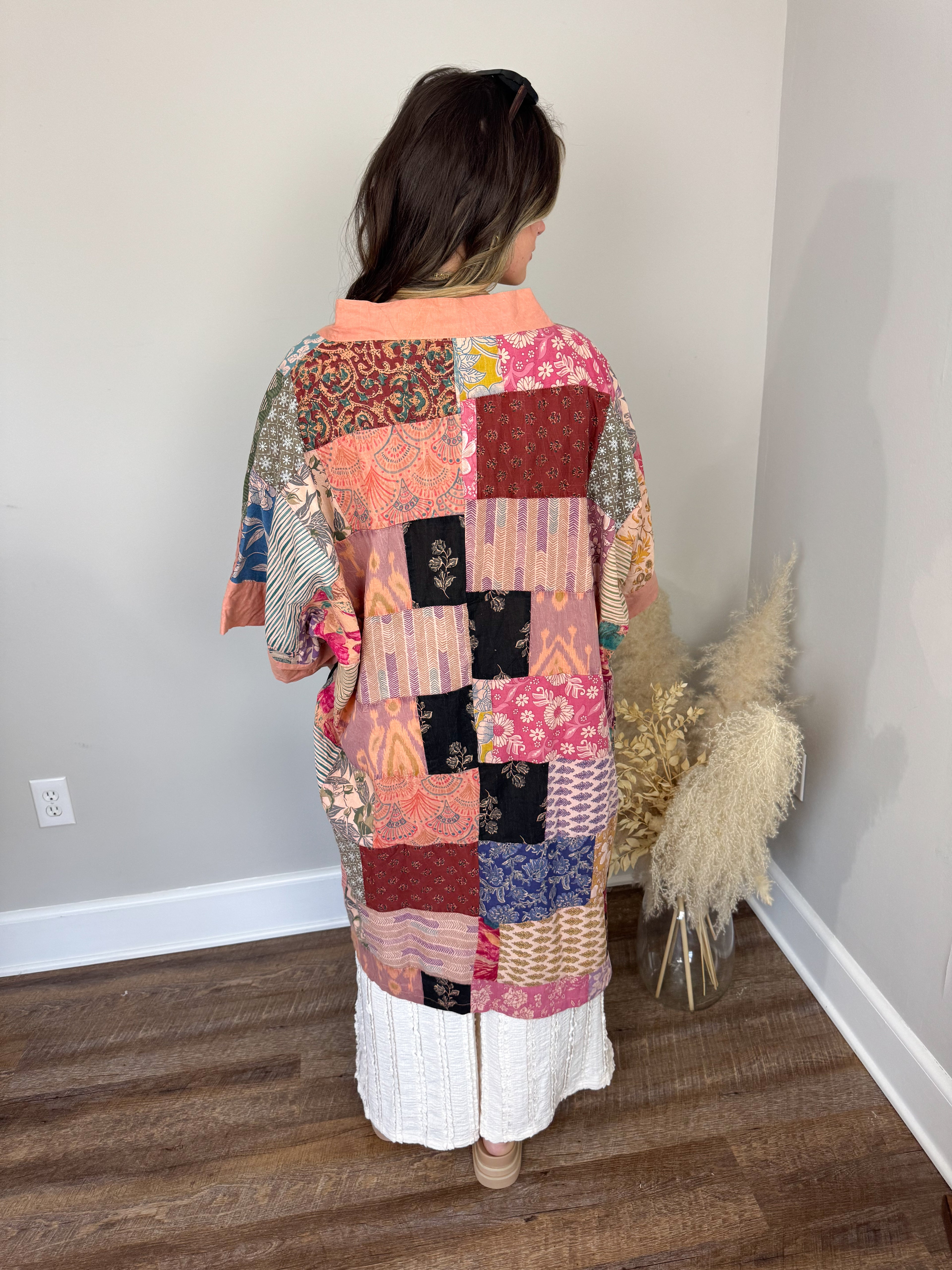 Hot Out Patchwork Kimono