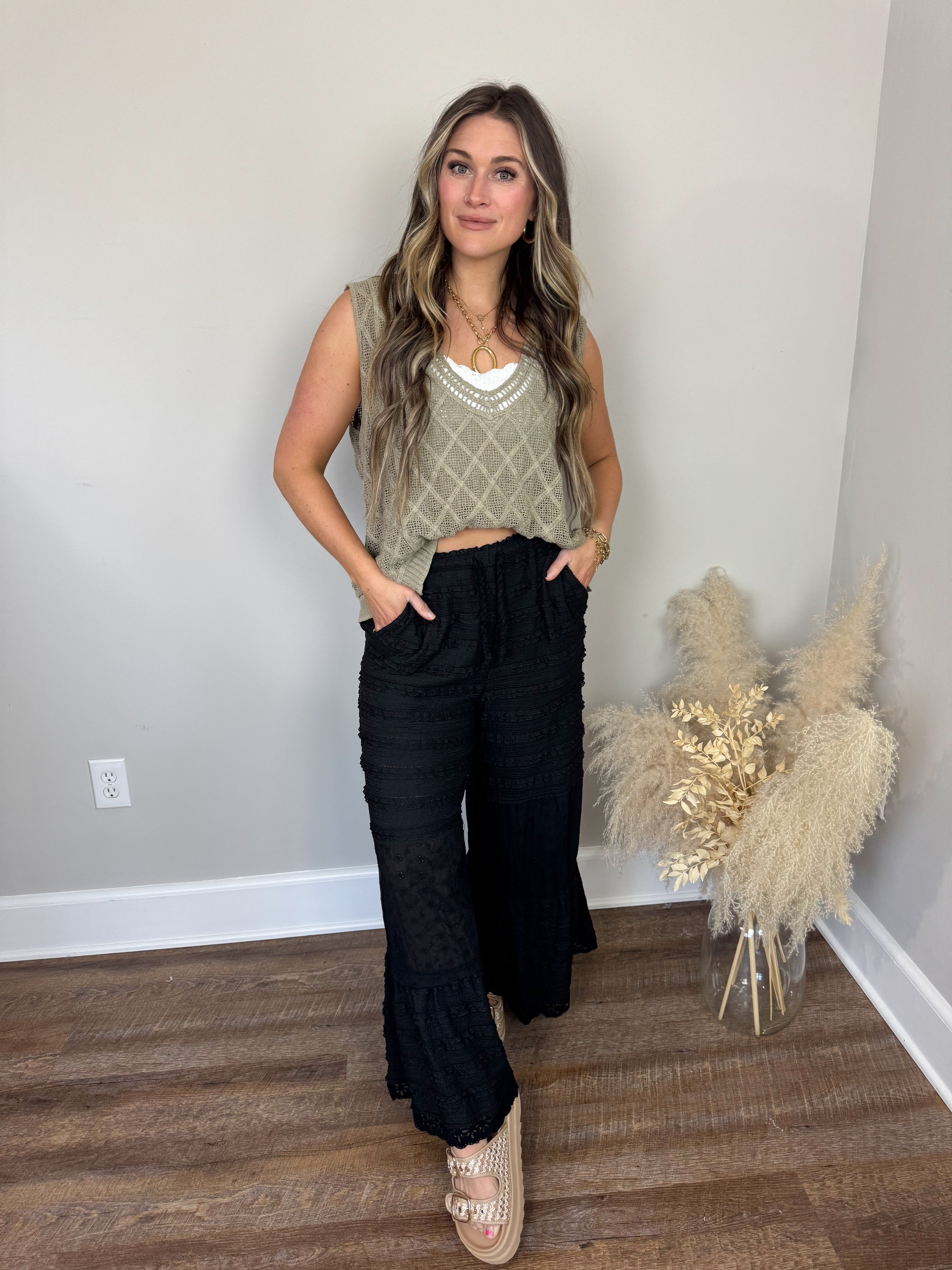 Portugal Lace Pants | Black