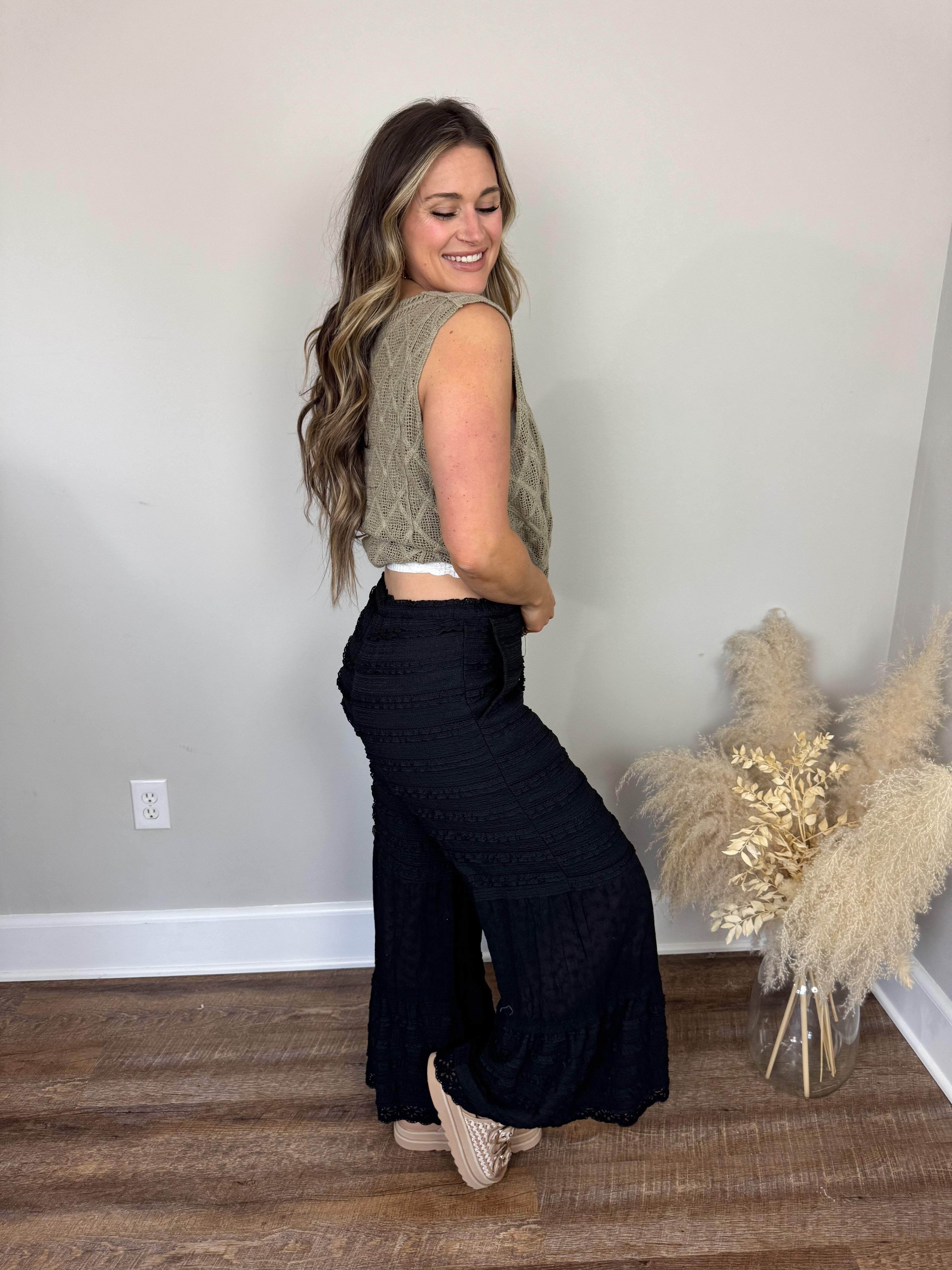 Portugal Lace Pants | Black