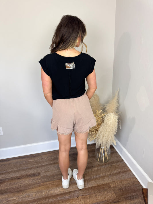 Austin Ribbed Top | Black