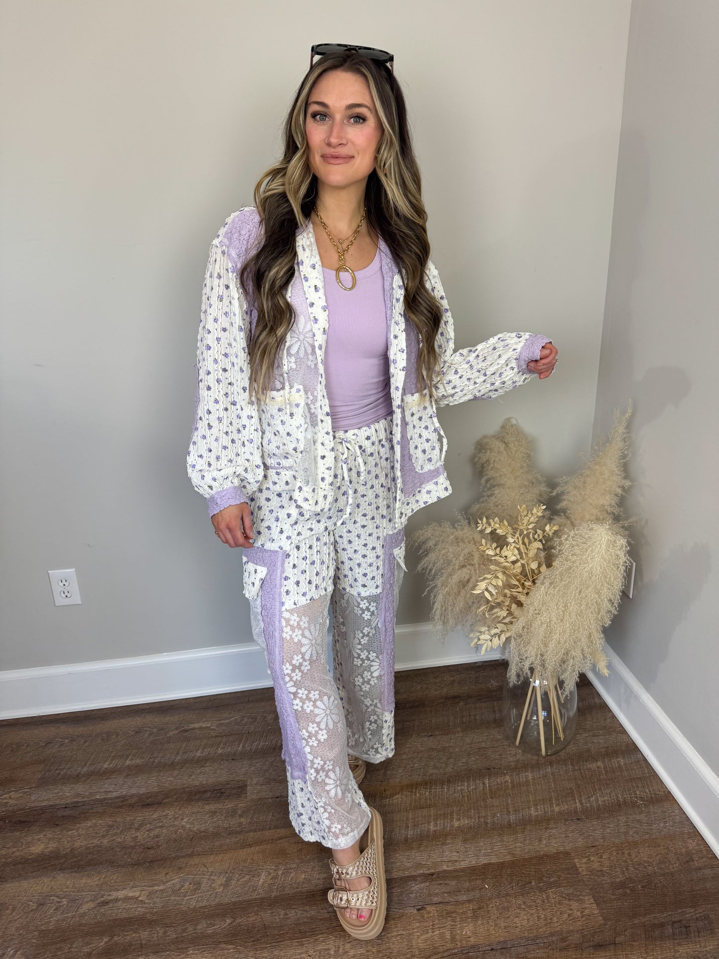 Kyla Floral Top | Lavender