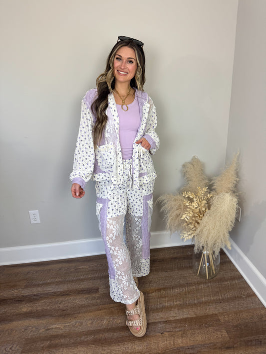 Kyla Floral Top | Lavender