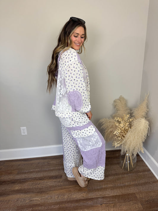 Kyla Floral Pants | Lavender