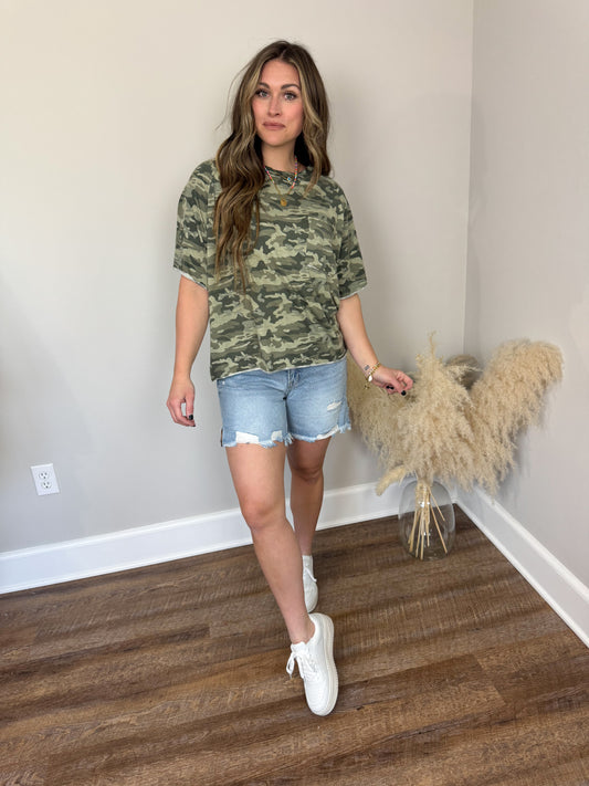Peyton Oversized T-Shirt | Camo