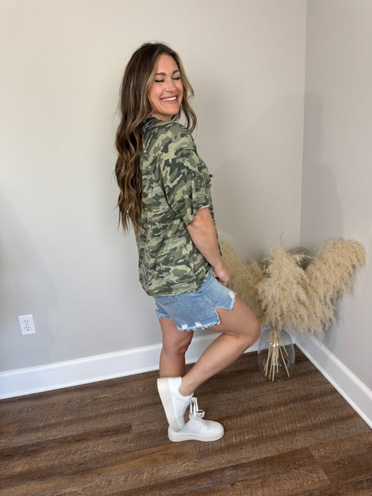 Peyton Oversized T-Shirt | Camo
