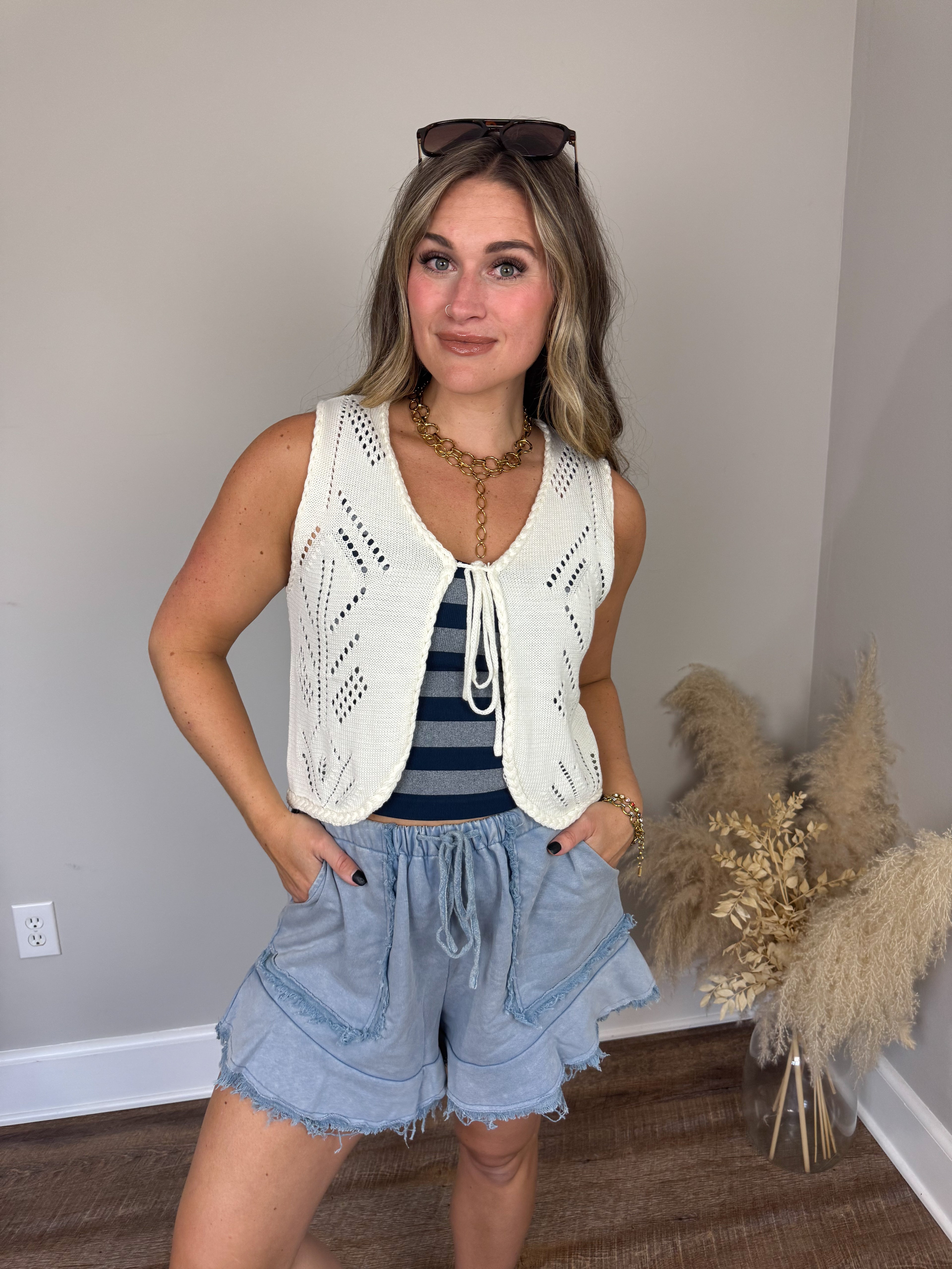 Willow Whisper Sweater Vest | Ivory