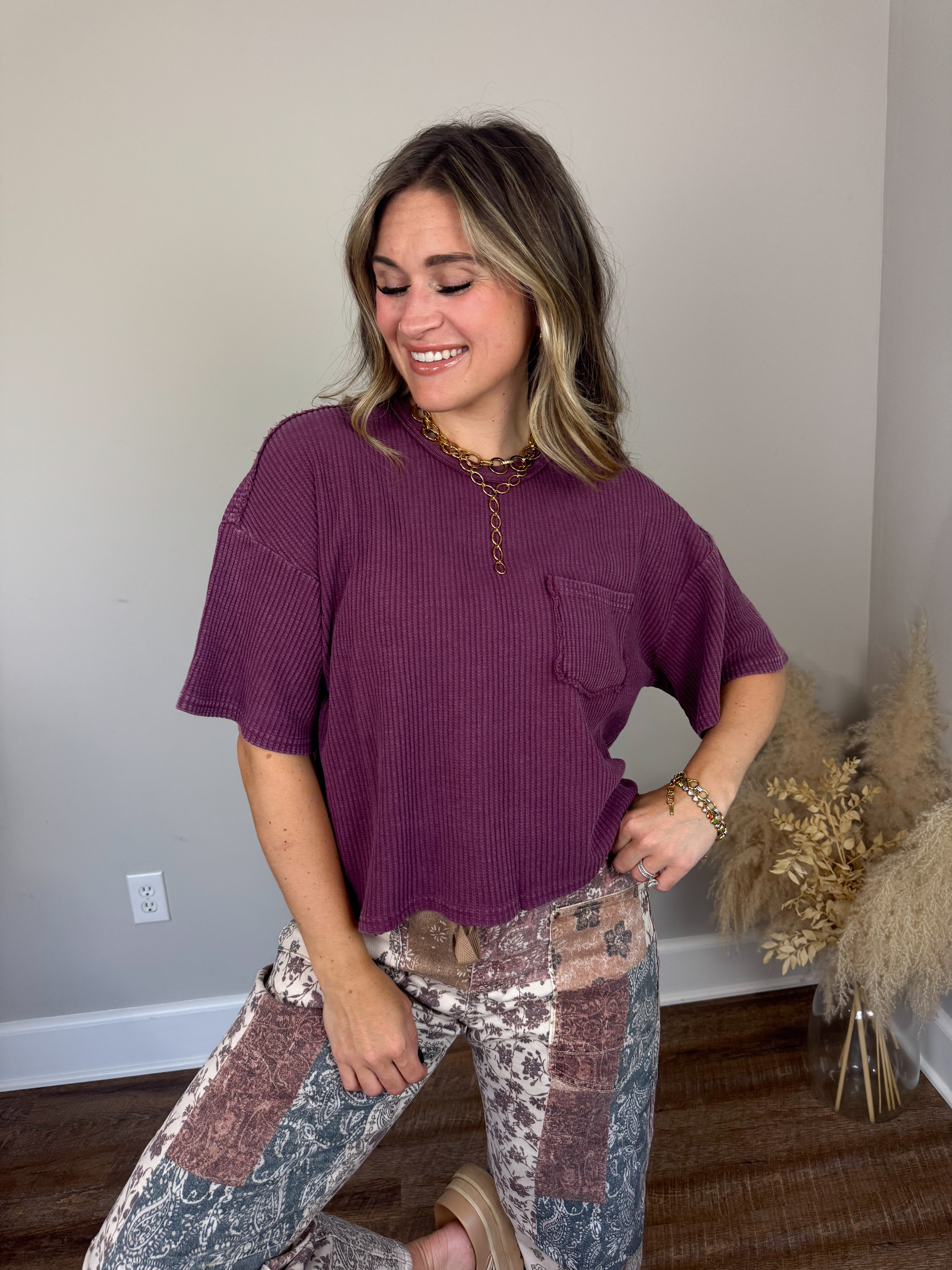 Open Road Thermal Top | Dark Cherry