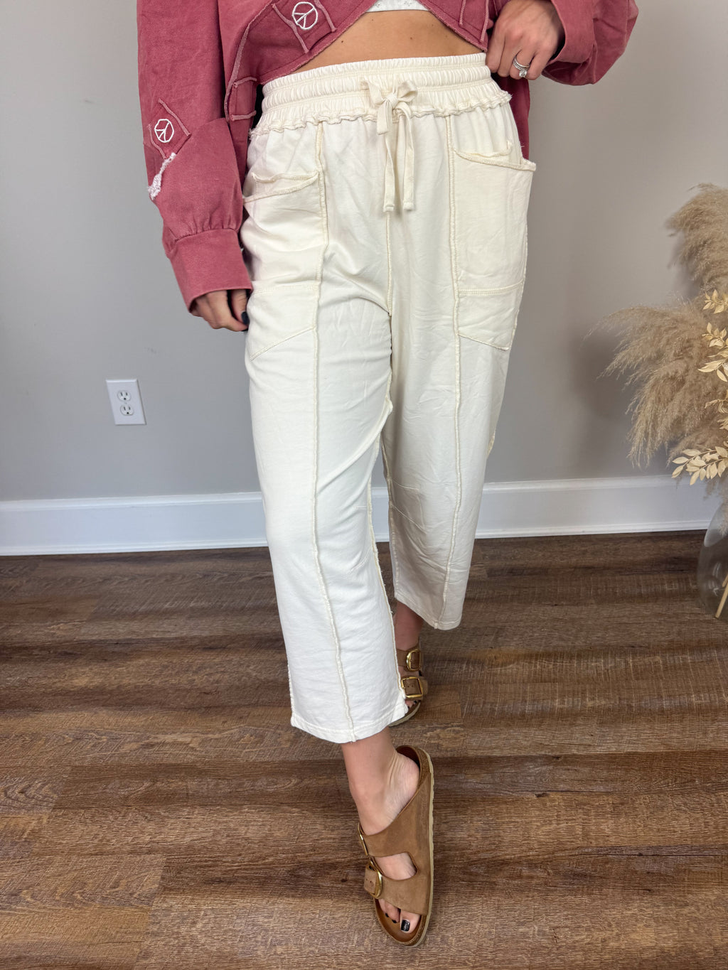 Twenty Five Barrel Pants | Ecru