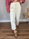Twenty Five Barrel Pants | Ecru