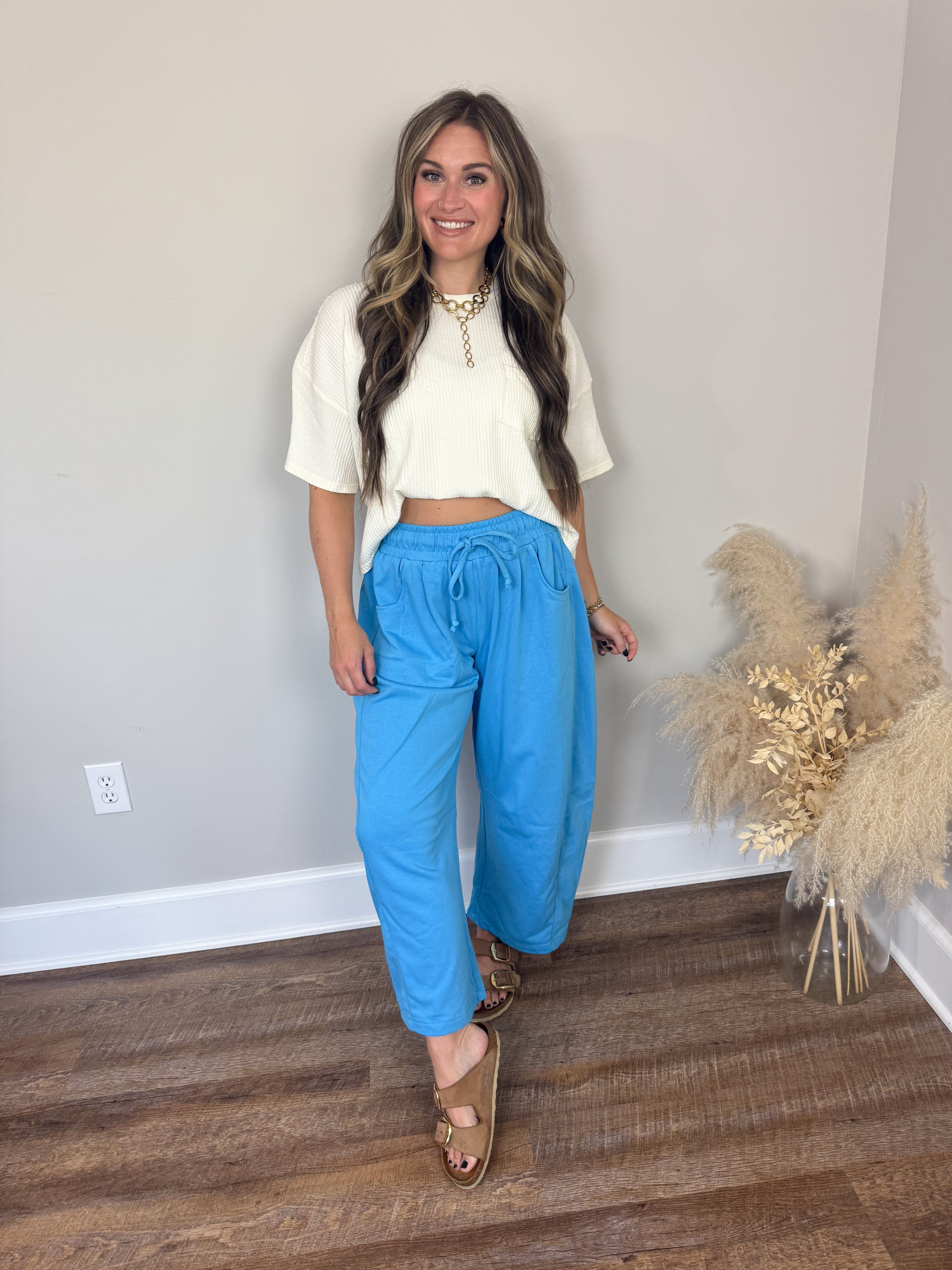 Noah Barrel Sweatpants | Aqua