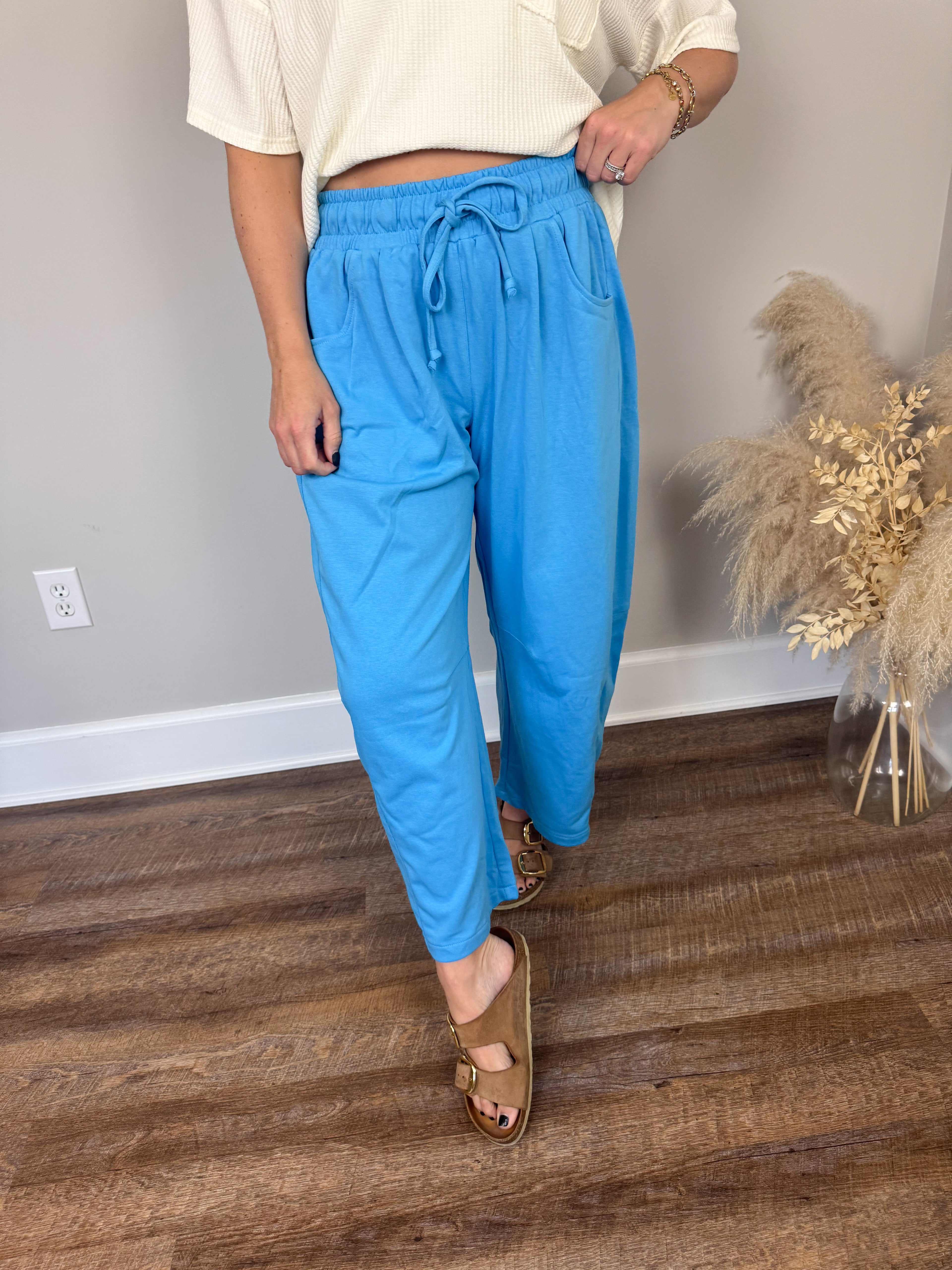 Noah Barrel Sweatpants | Aqua