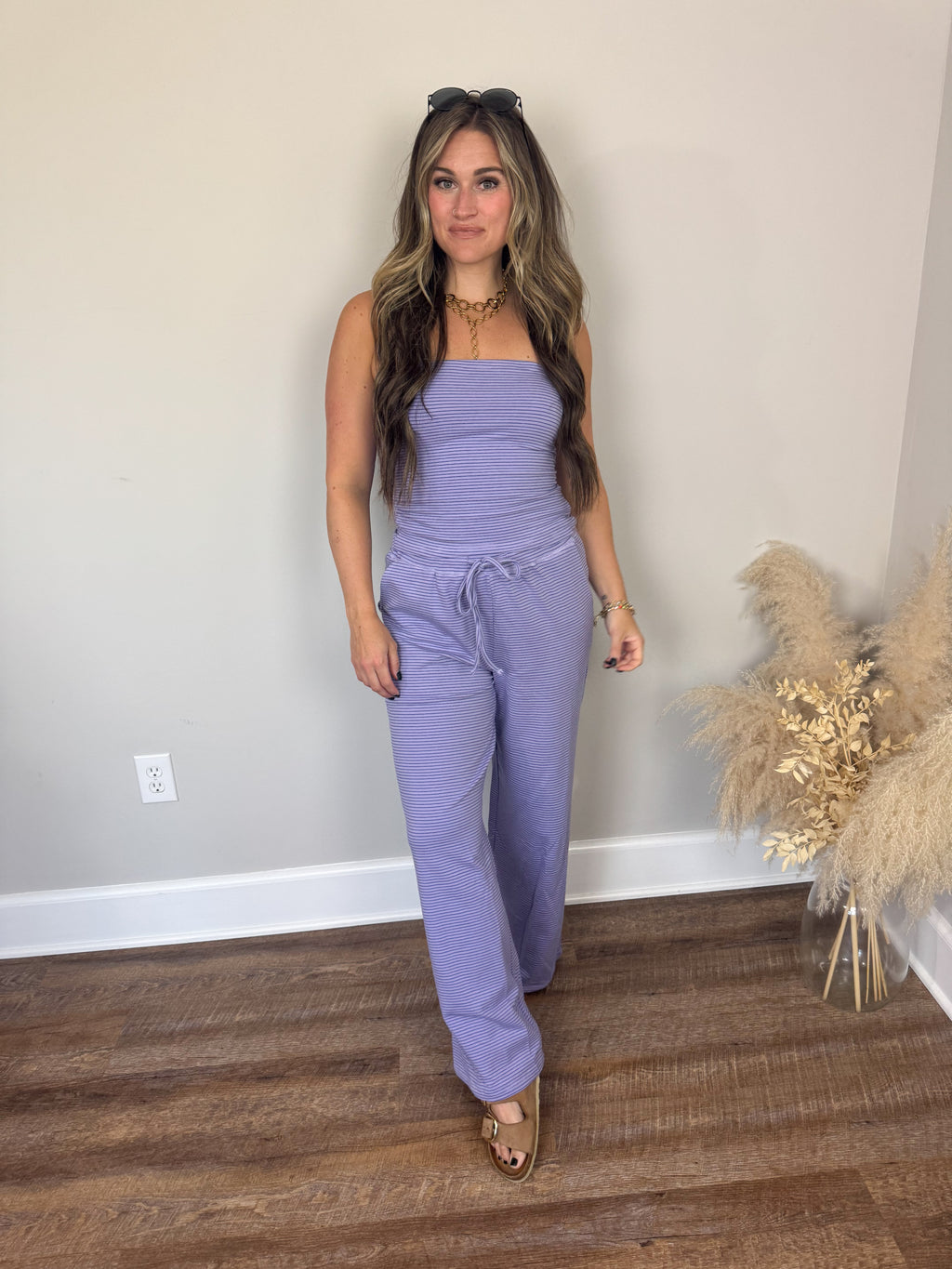 Atlanta Striped Tube Top | Lavender