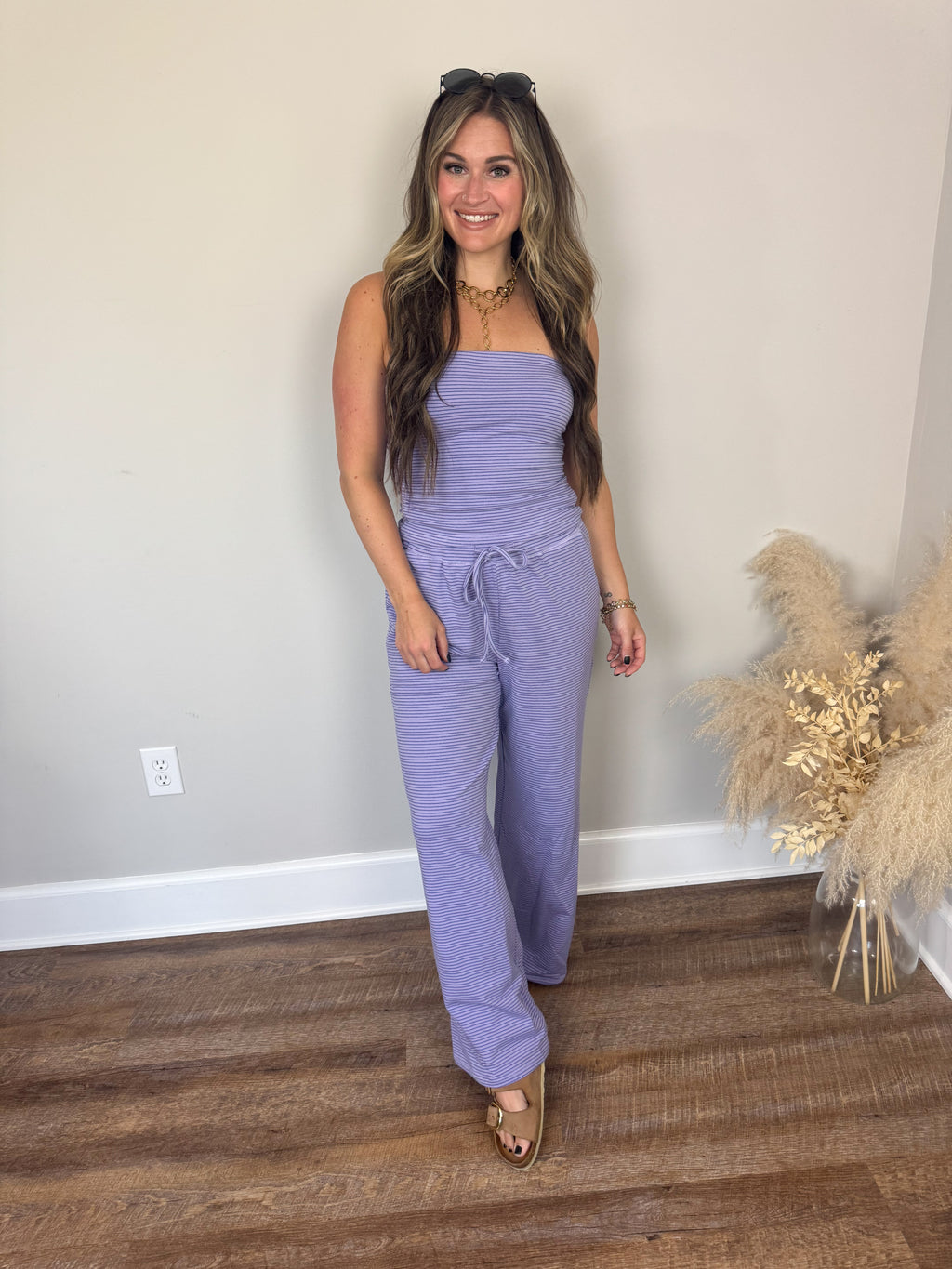 Atlanta Striped Pants | Lavender