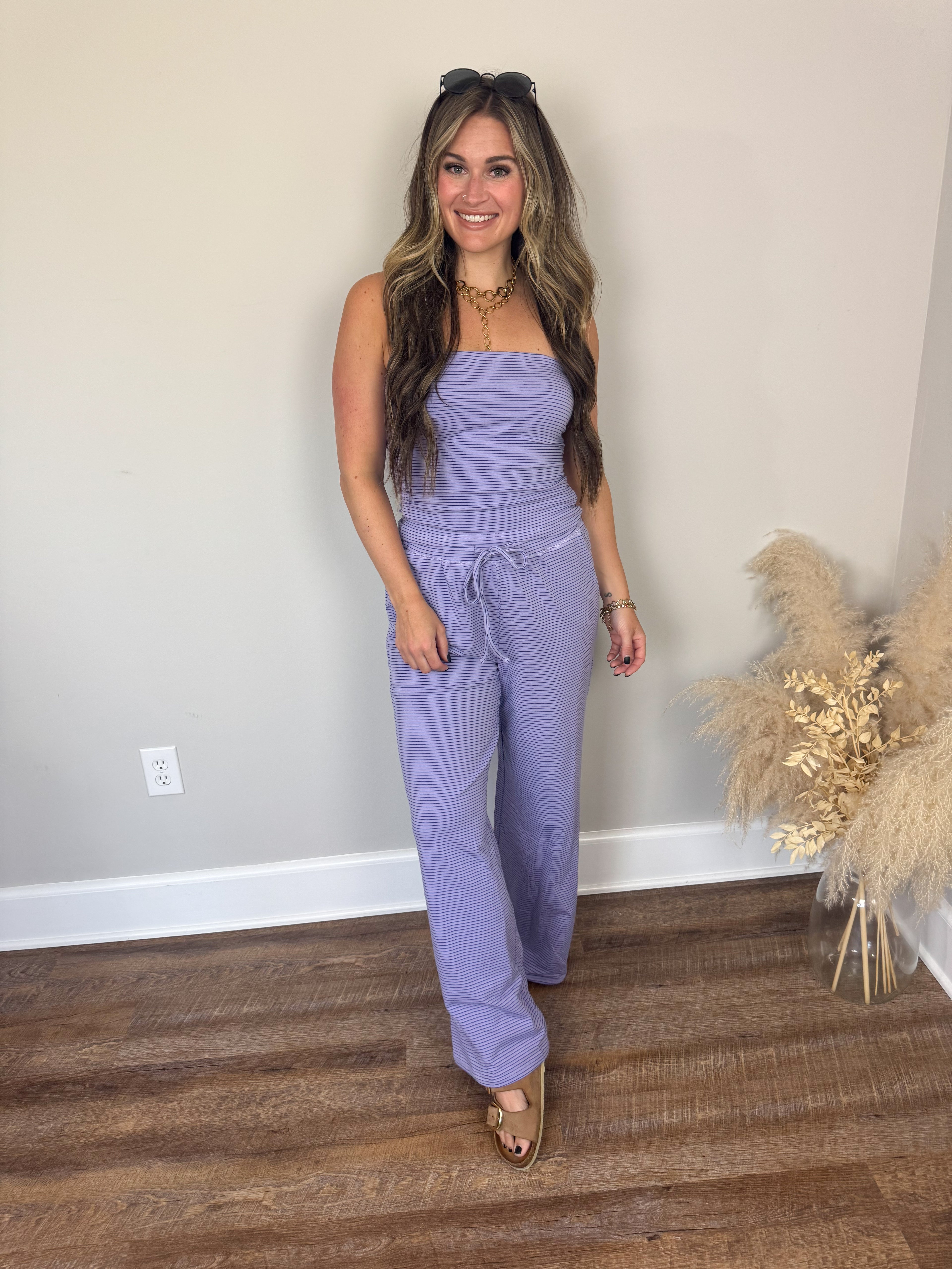 Atlanta Striped Pants | Lavender