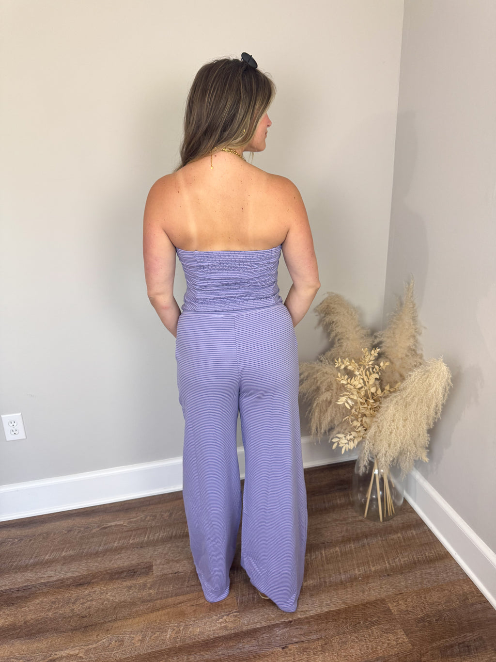 Atlanta Striped Tube Top | Lavender