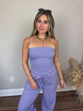 Atlanta Striped Tube Top | Lavender