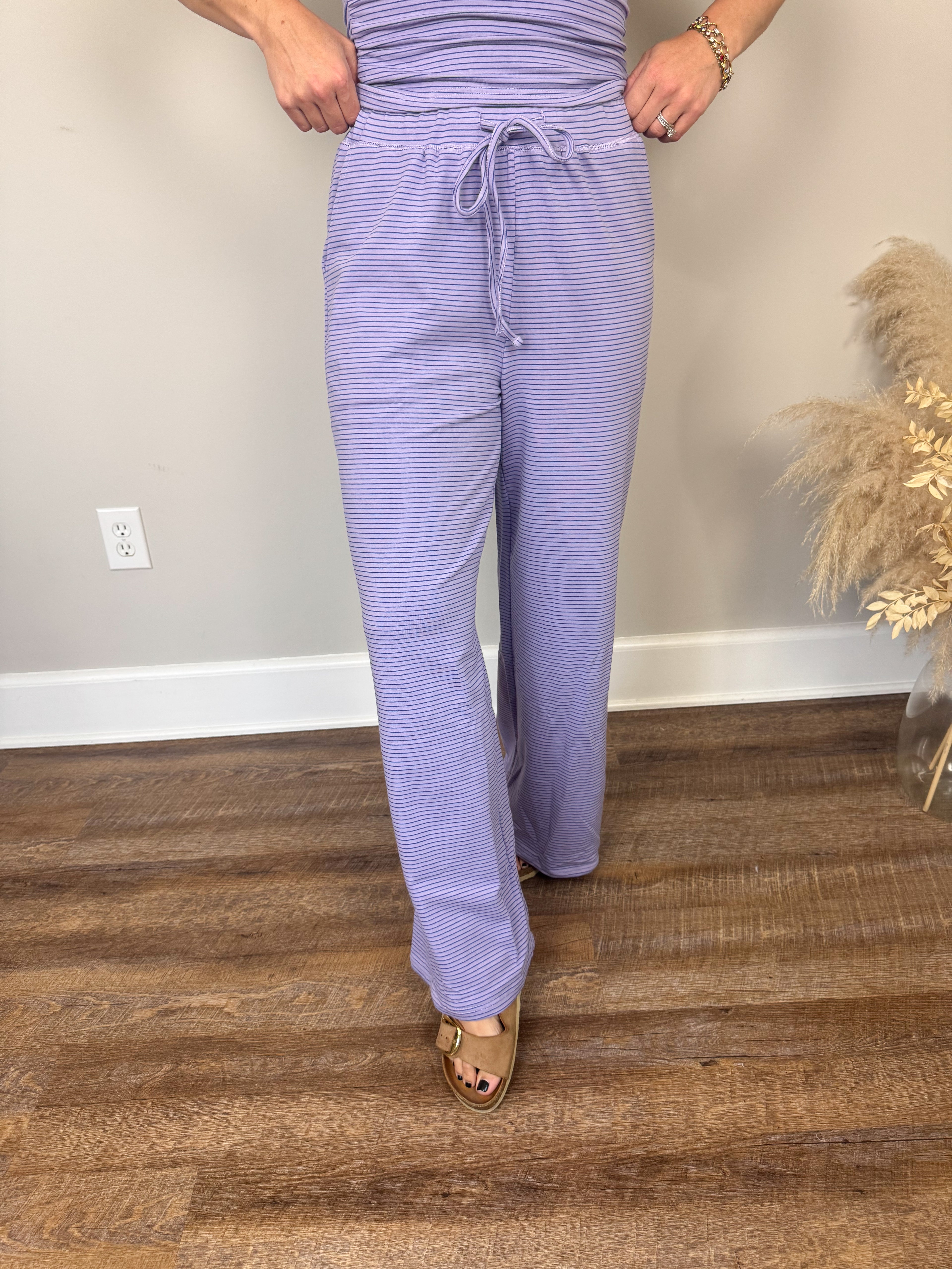 Atlanta Striped Pants | Lavender
