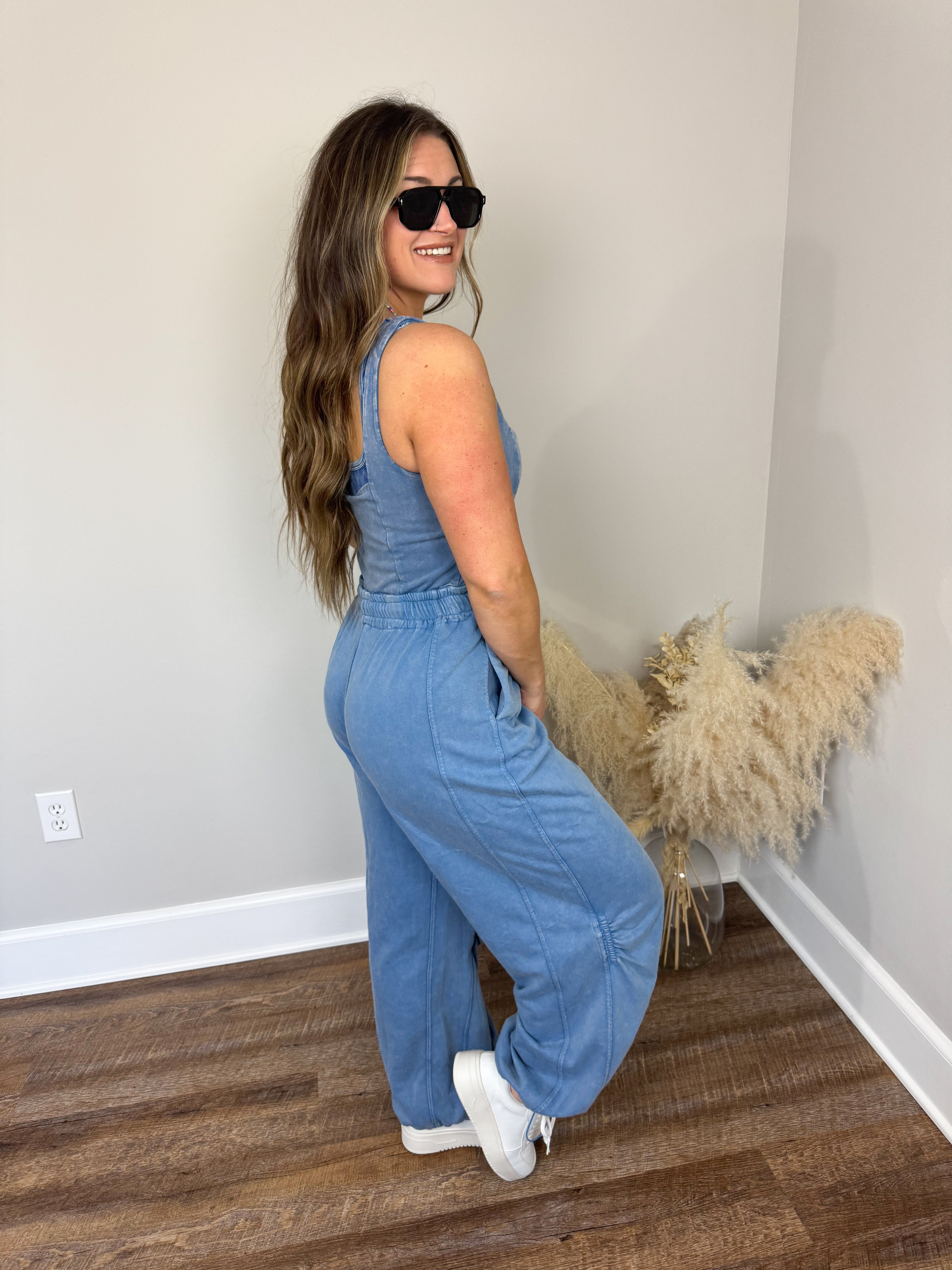 Palm Beach Jumpsuit | Denim FINAL SALE