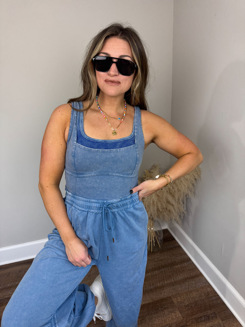 Palm Beach Jumpsuit | Denim FINAL SALE