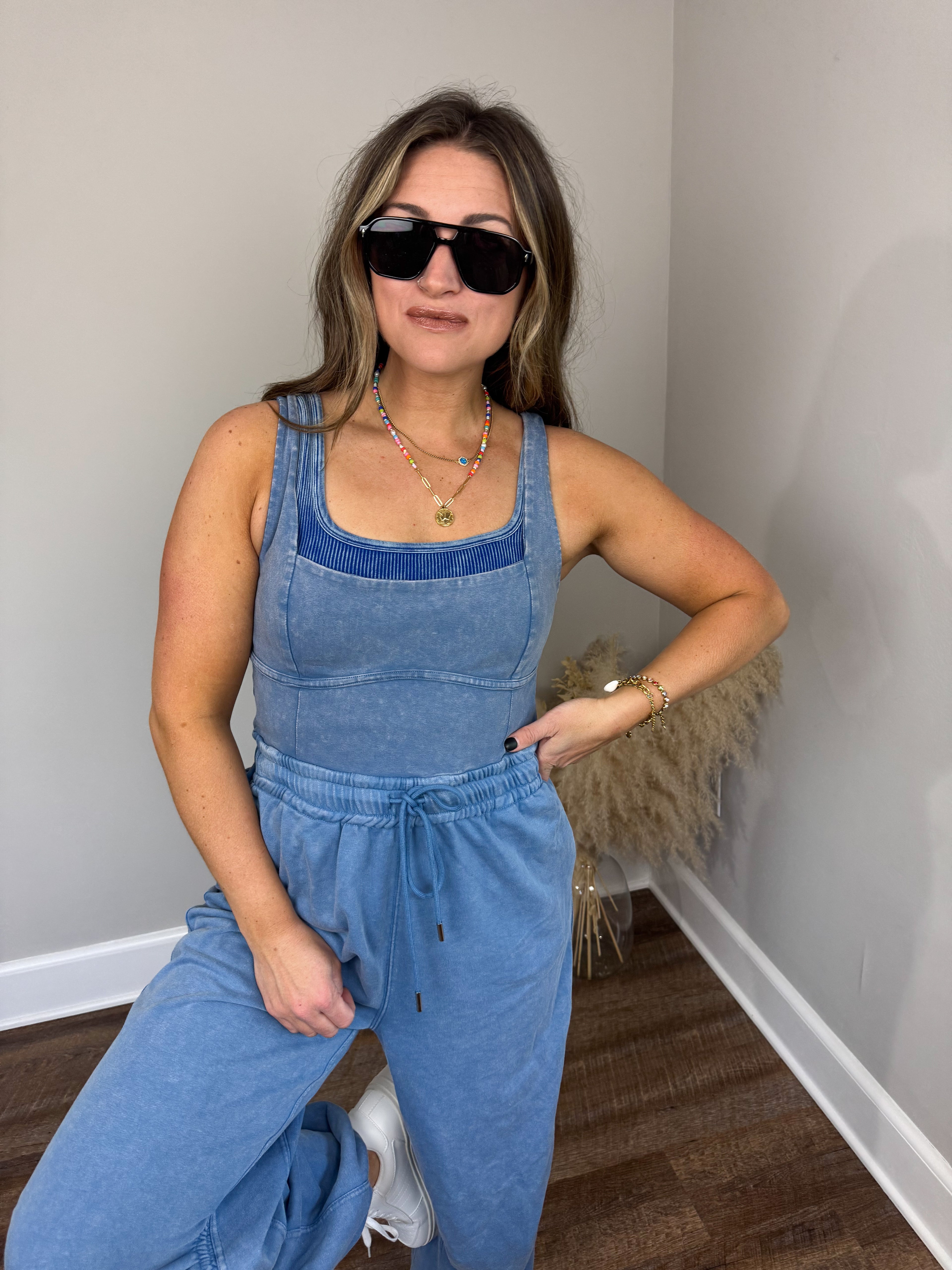 Palm Beach Jumpsuit | Denim FINAL SALE