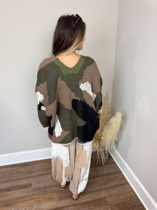 Hidden Haven Camo Cardigan