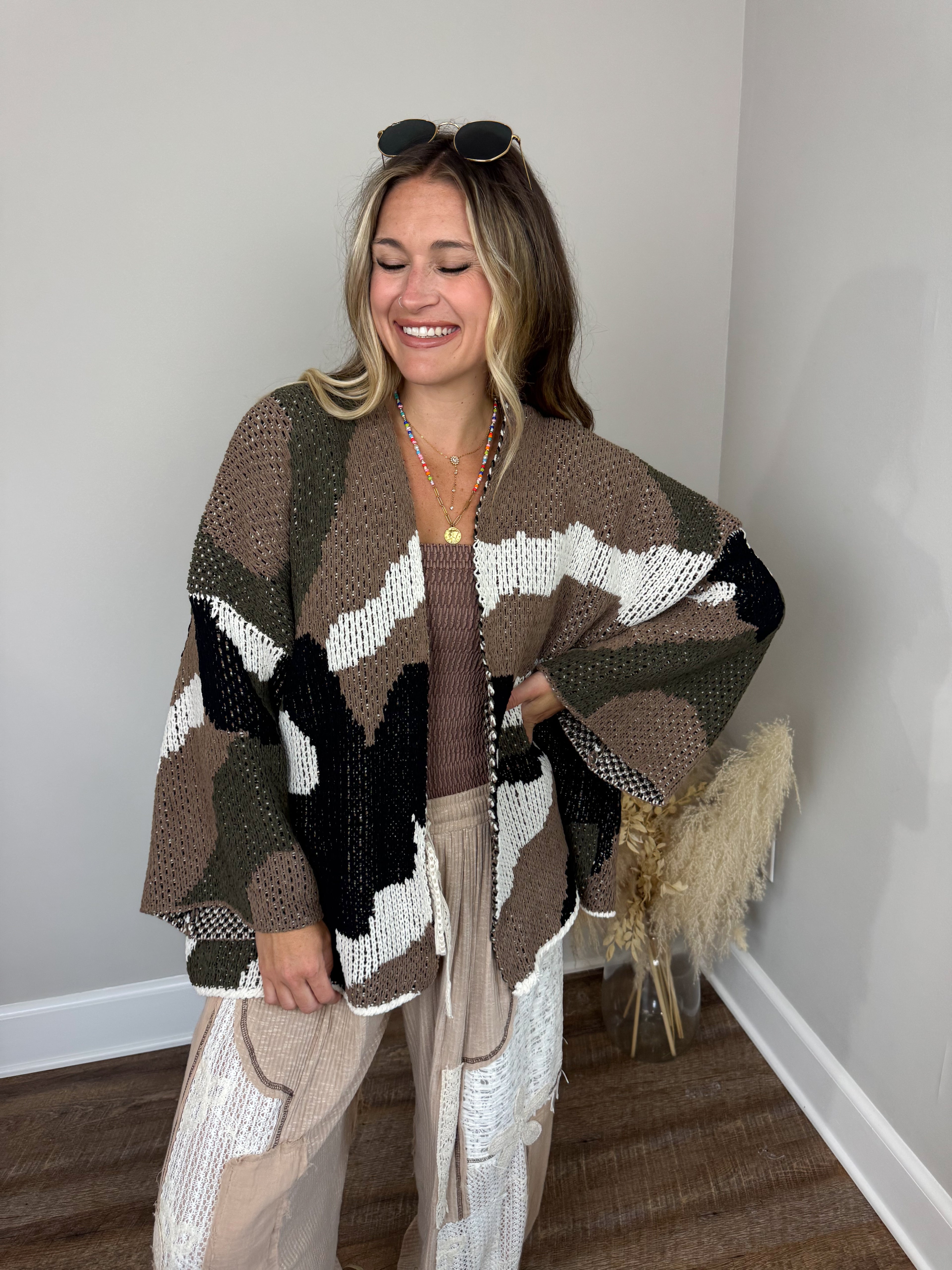 Hidden Haven Camo Cardigan FINAL SALE