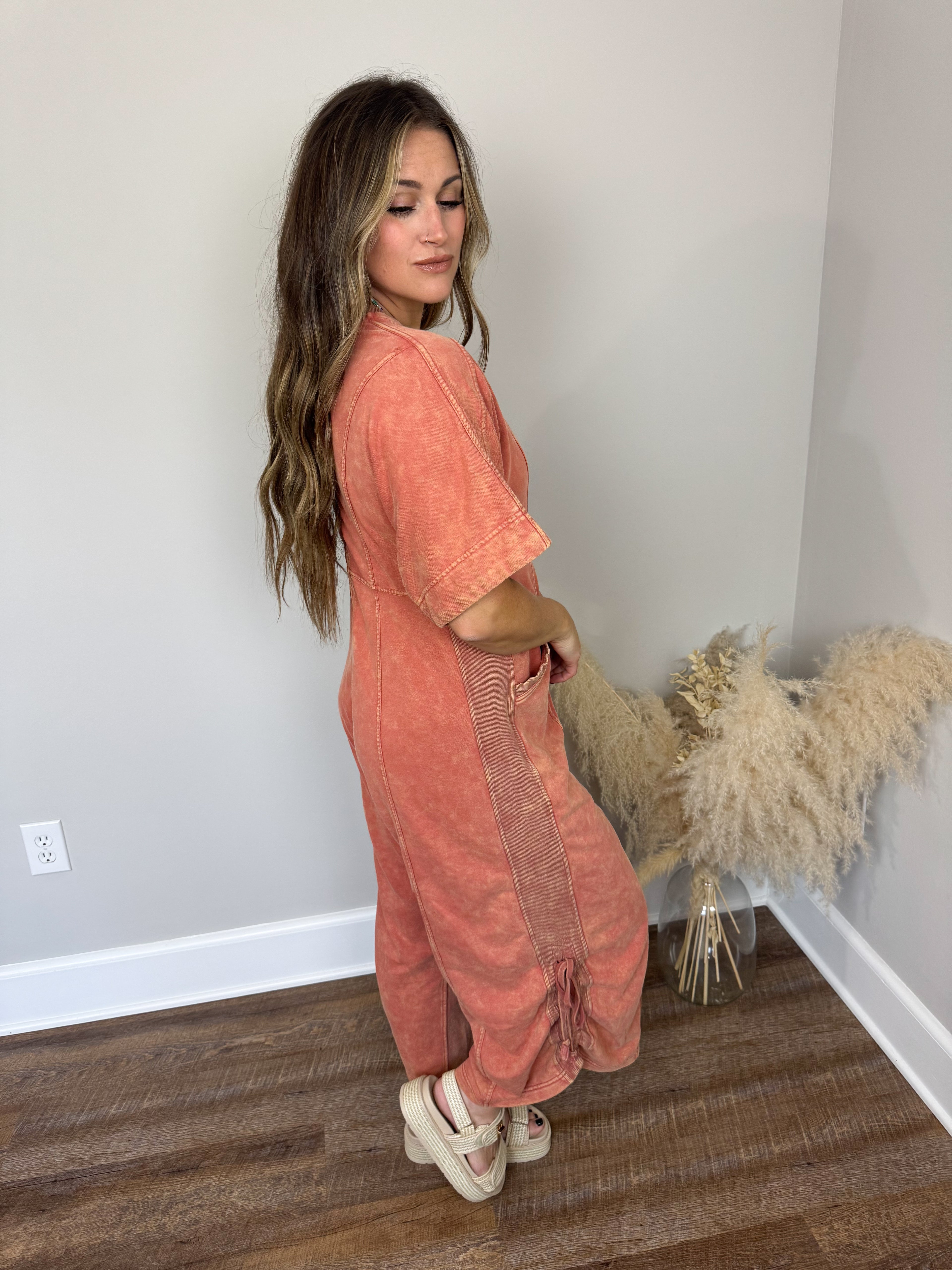 Estate V-Neck Jumpsuit | Spice FINAL SALE