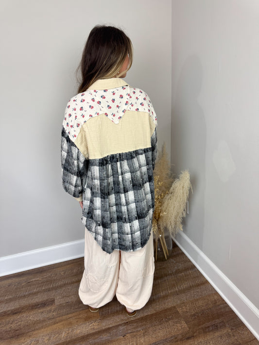 Dominion Plaid Top