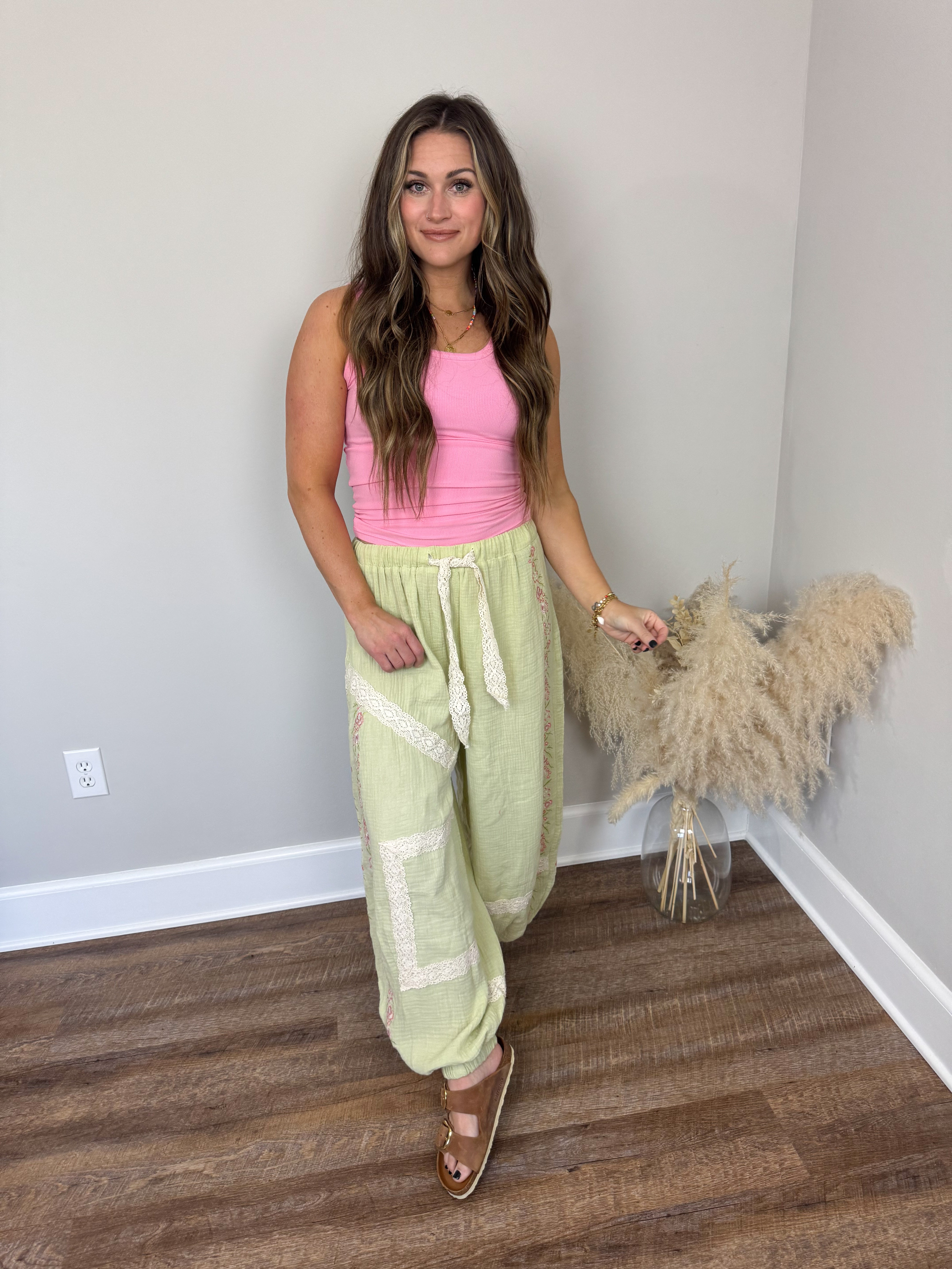 Hoffman Gauze Joggers | Avocado