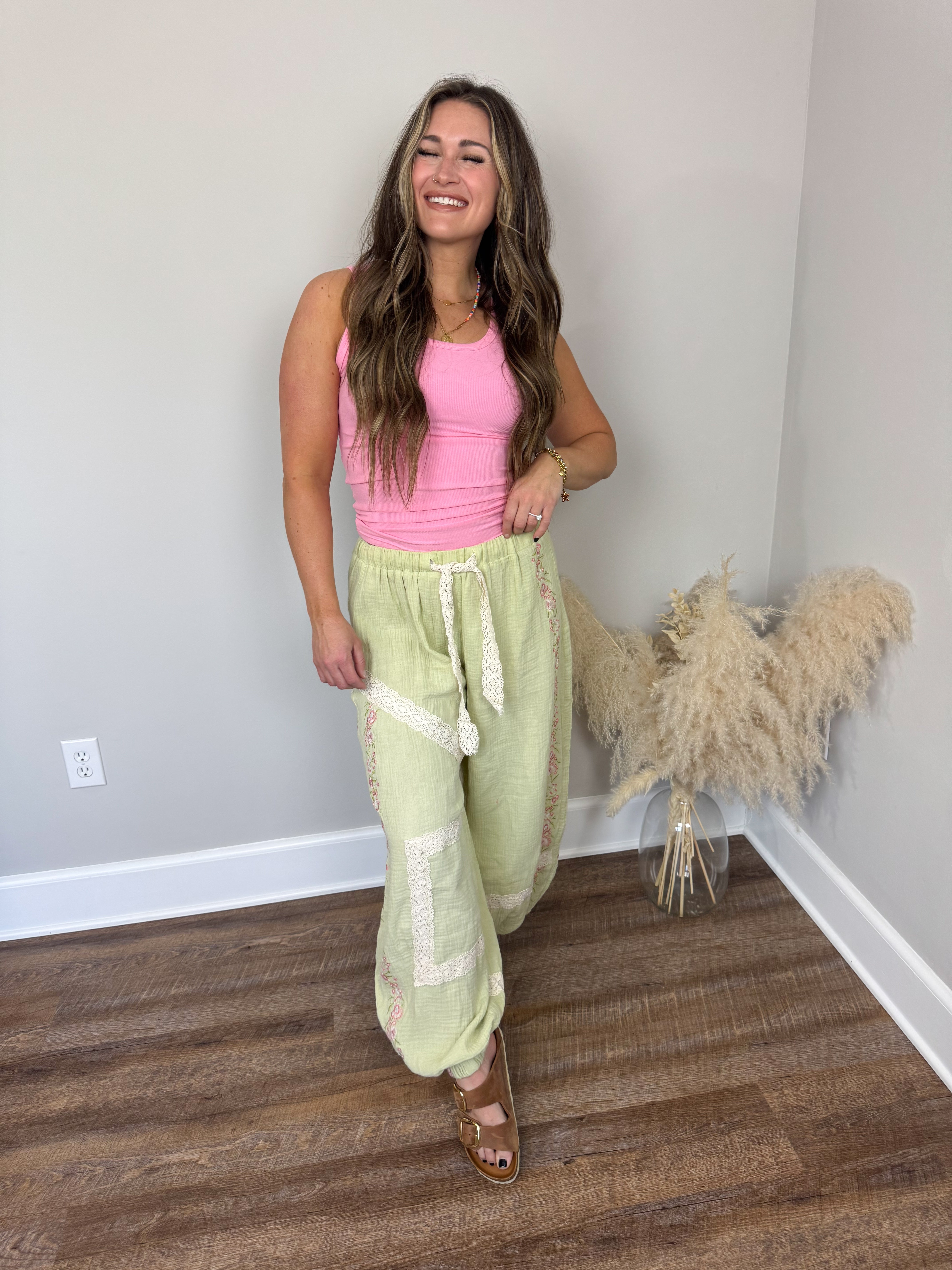 Hoffman Gauze Joggers | Avocado