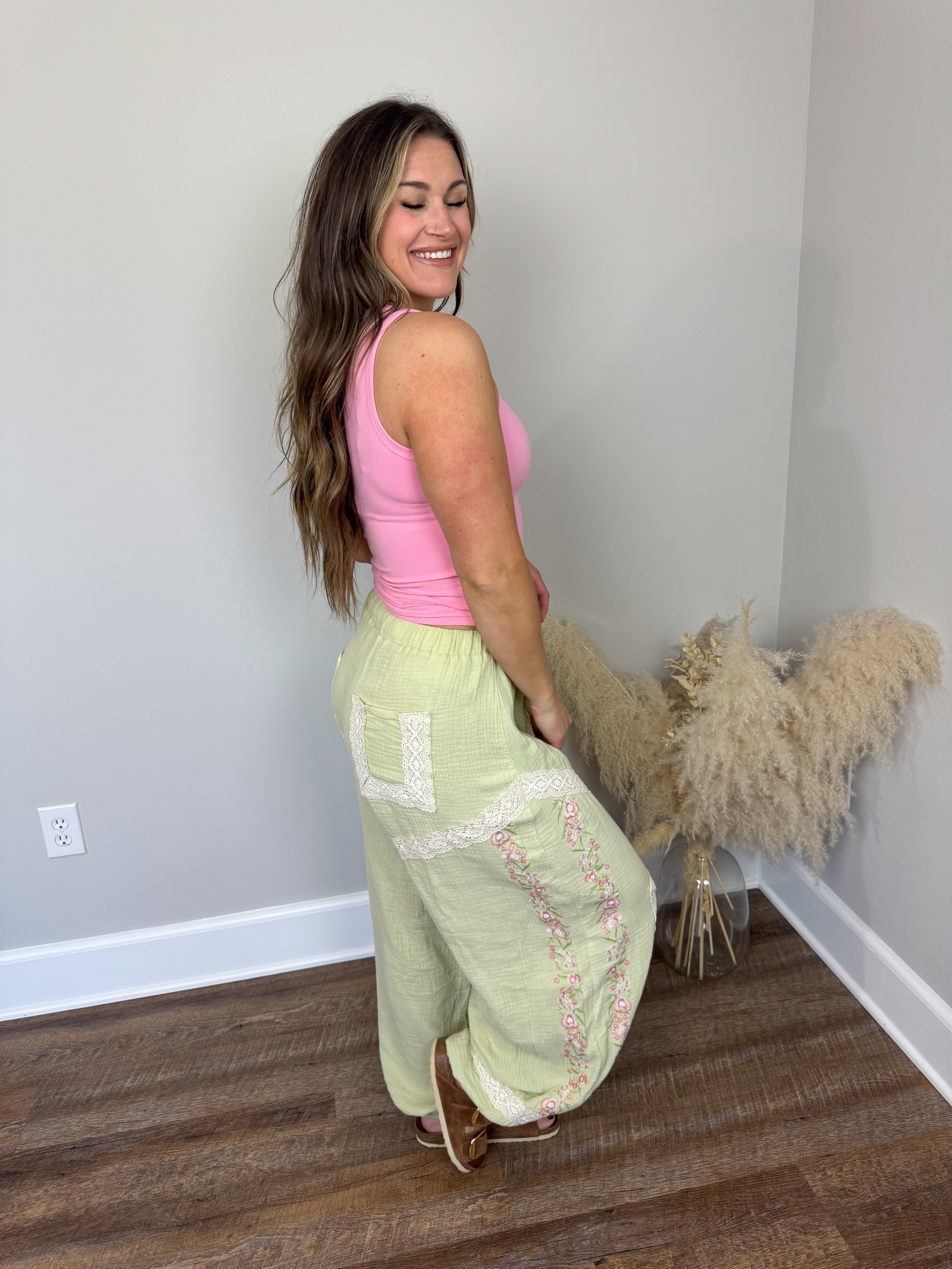 Hoffman Gauze Joggers | Avocado