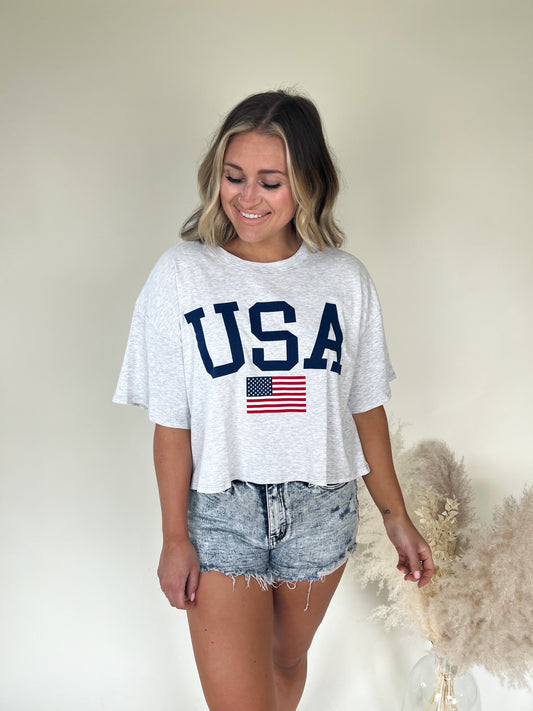 USA Cropped T-Shirt