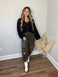 Misty Gauze Joggers | Black