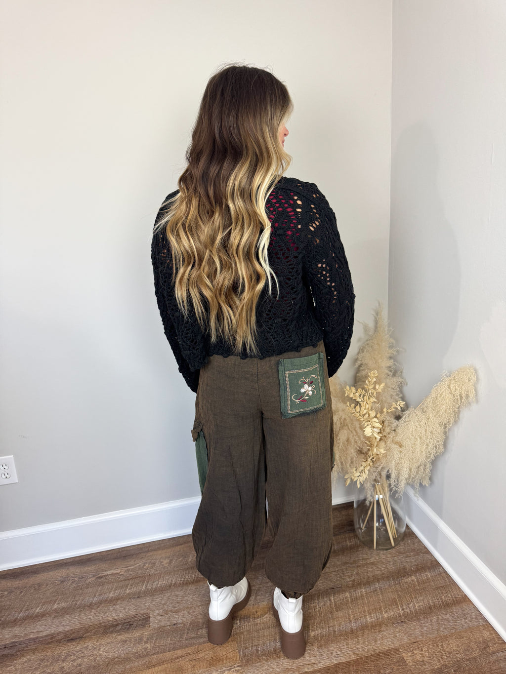 Misty Gauze Joggers | Black