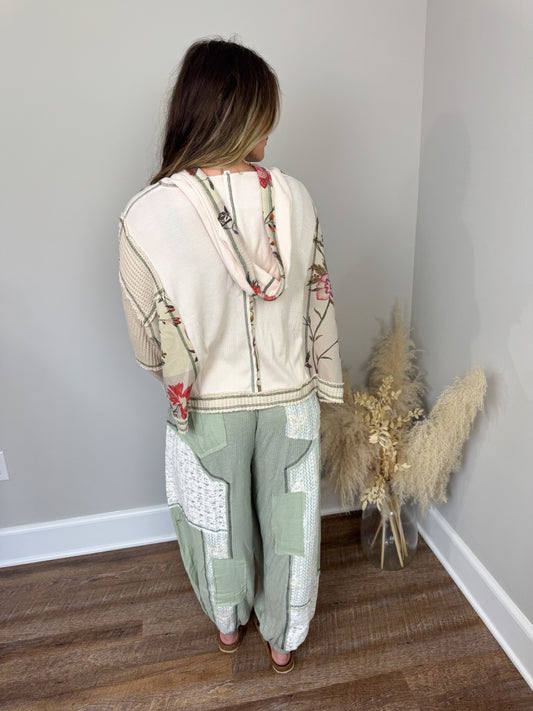 Oasis Contrast Hoodie | Floral