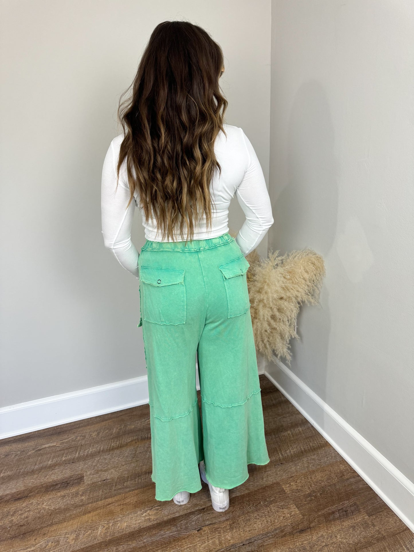 Feeling Good Wide Leg Pants | Atlantic Green