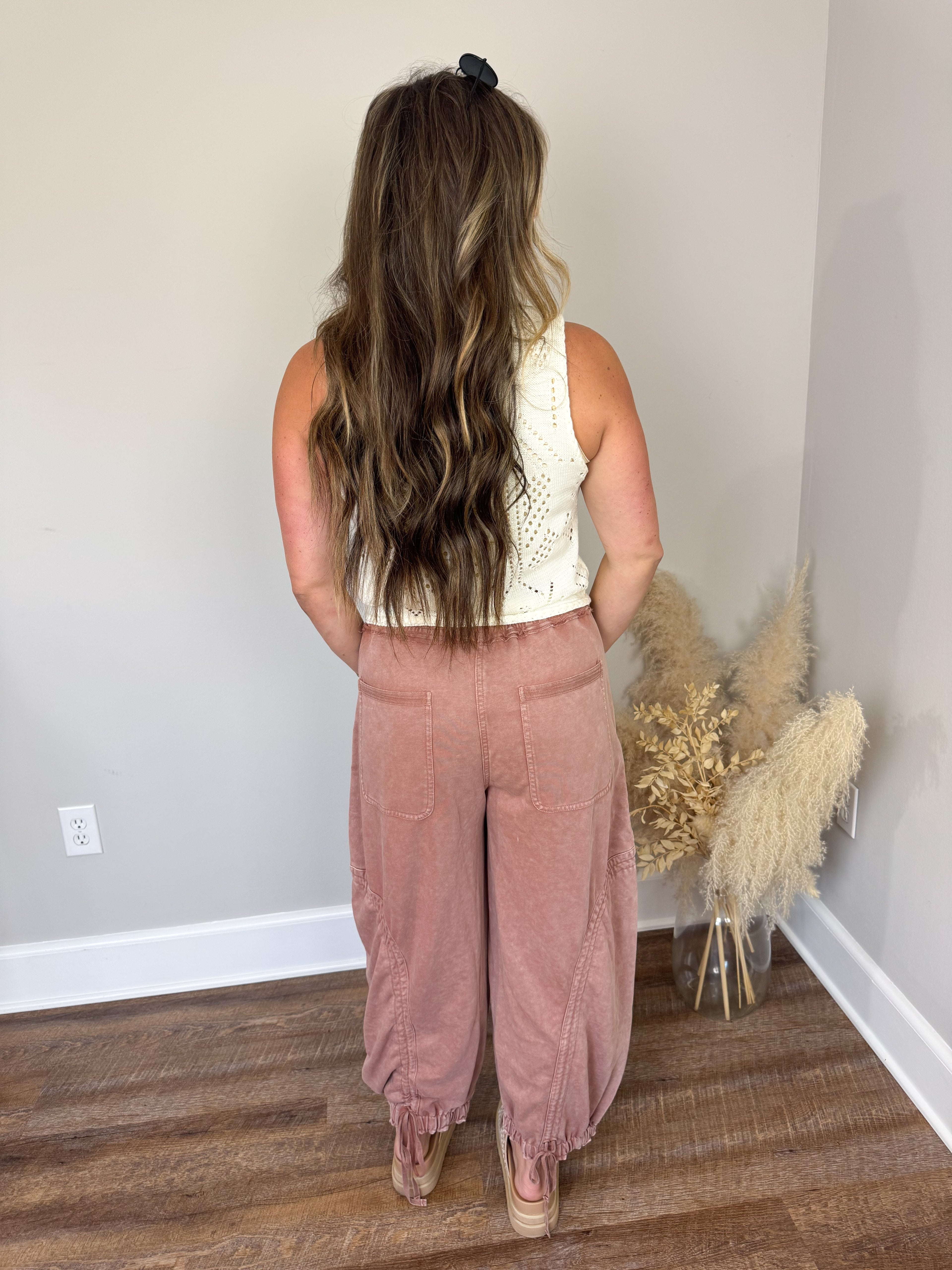 Heritage French Terry Pants | Red Bean