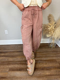 Heritage French Terry Pants | Red Bean
