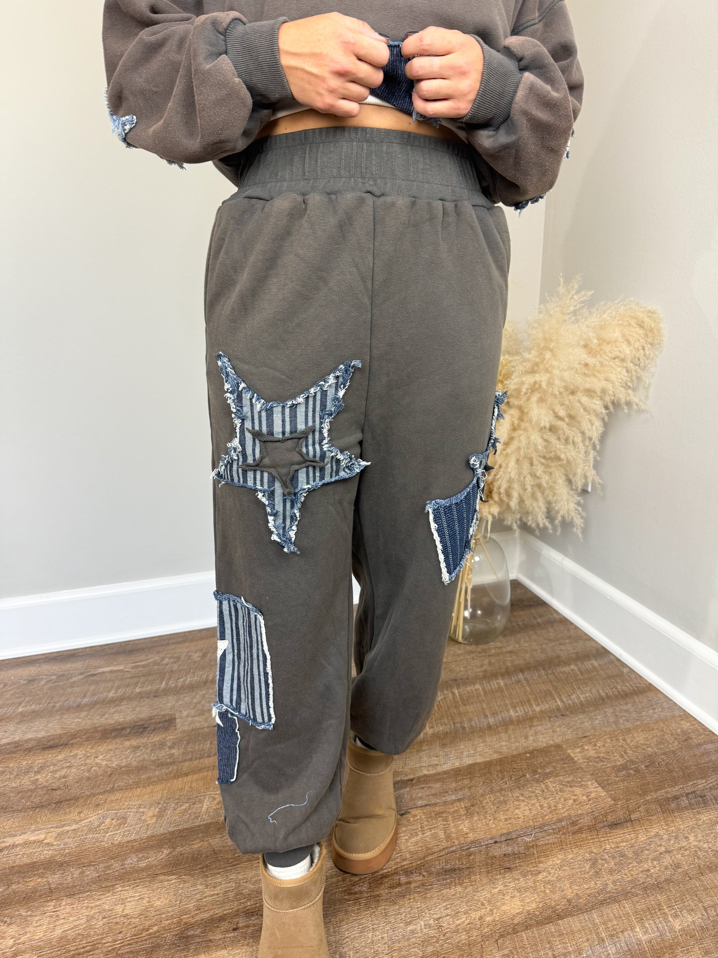 Cardinal Patchwork Joggers