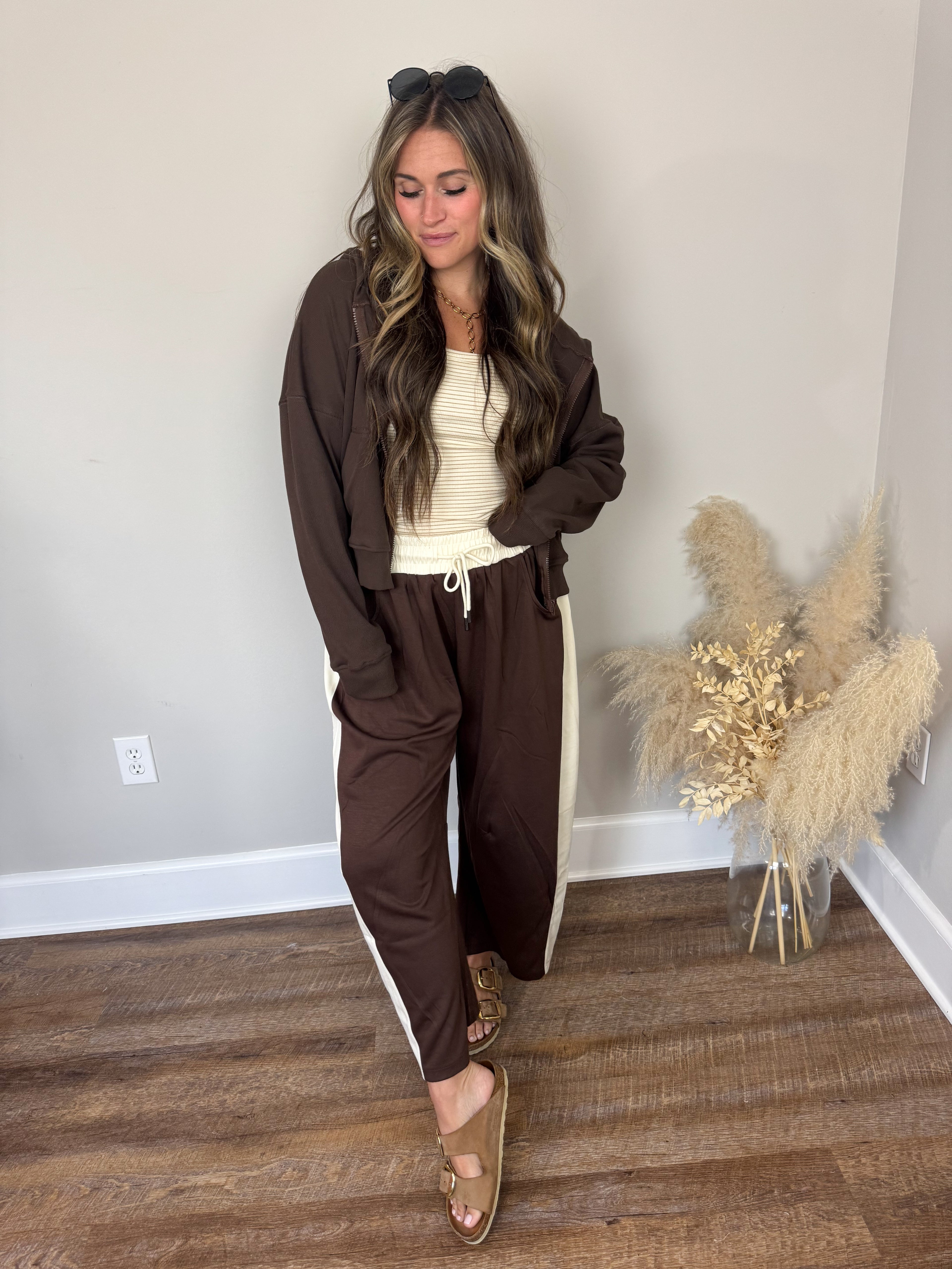 Exton Zip Up Hoodie | Brown