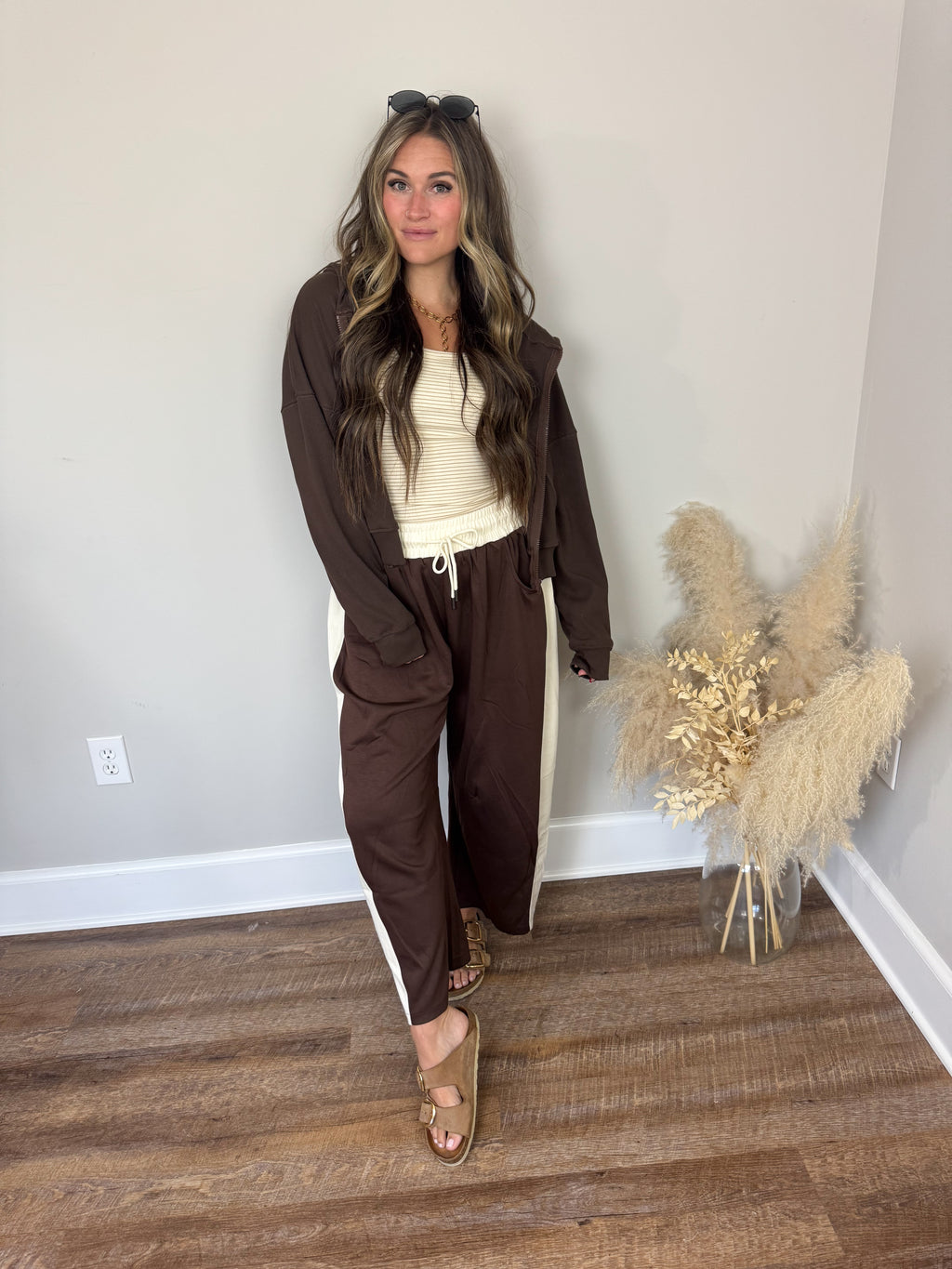 Exton Zip Up Hoodie | Brown
