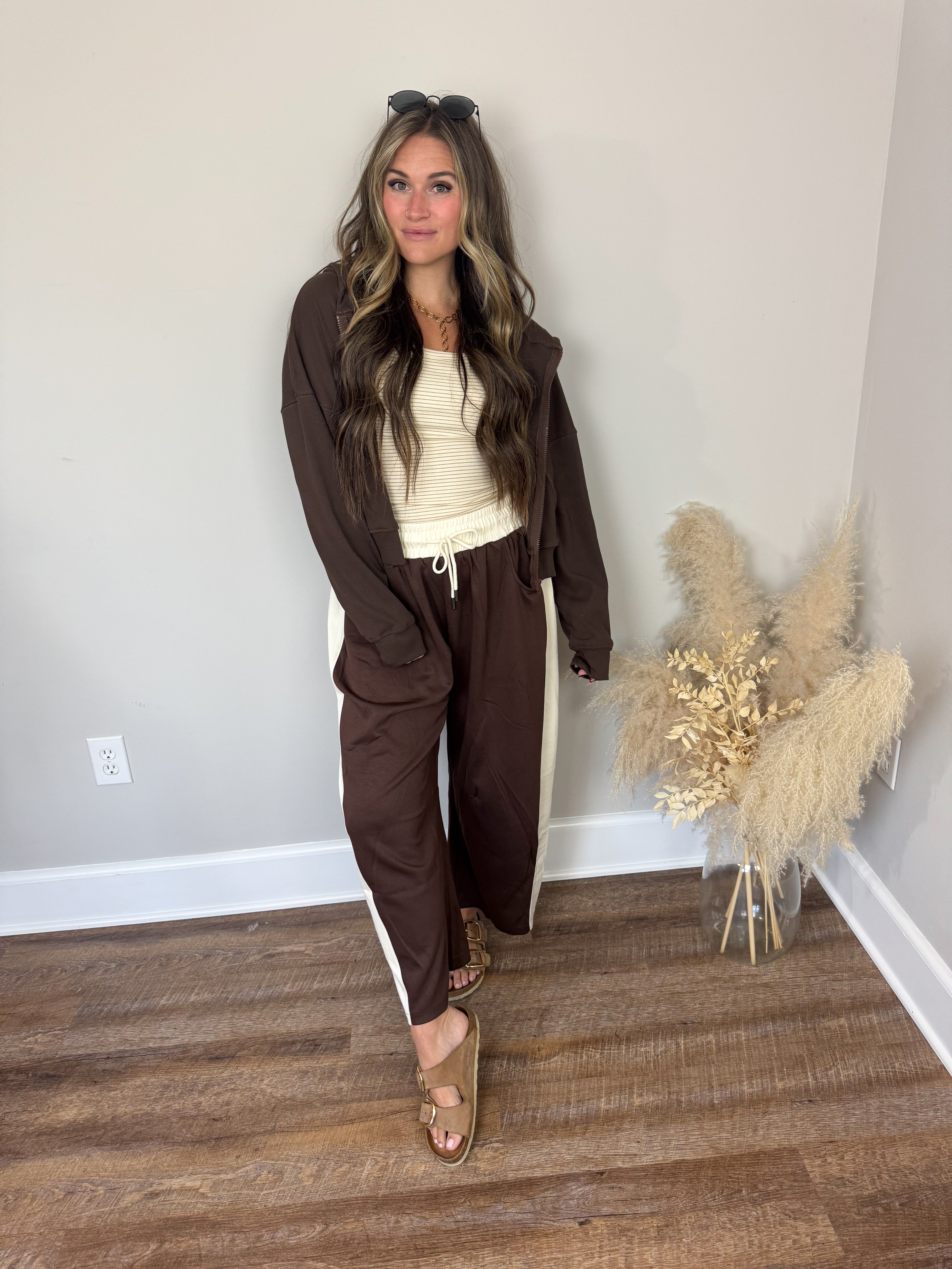 Exton Zip Up Hoodie | Brown